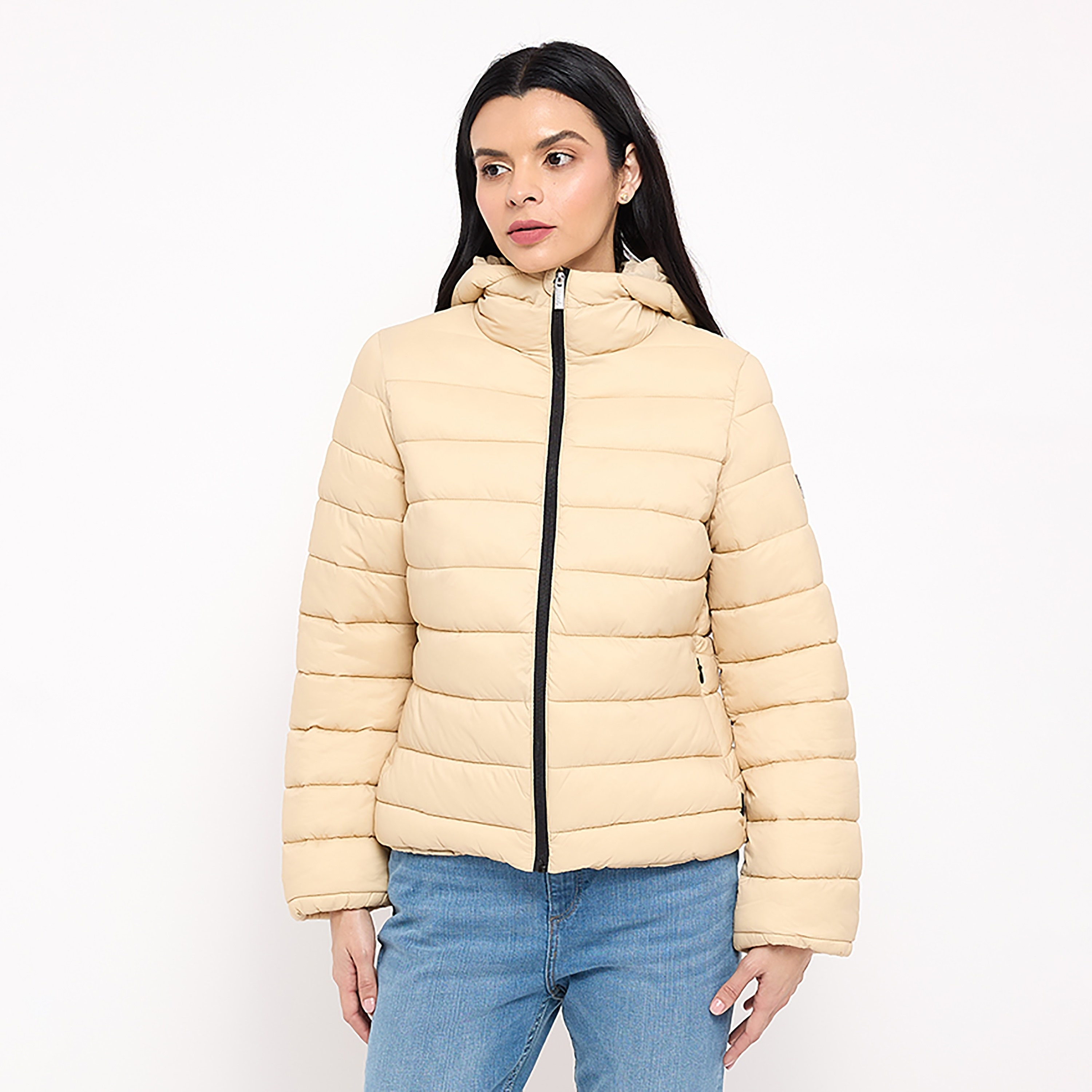 جاكيت نسائي منفوخ بأكمام طويلة وياقة بغطاء رأس من بيفرلي هيلز بولو كلوب-women-clothing-coatsandjackets-jackets-image-1