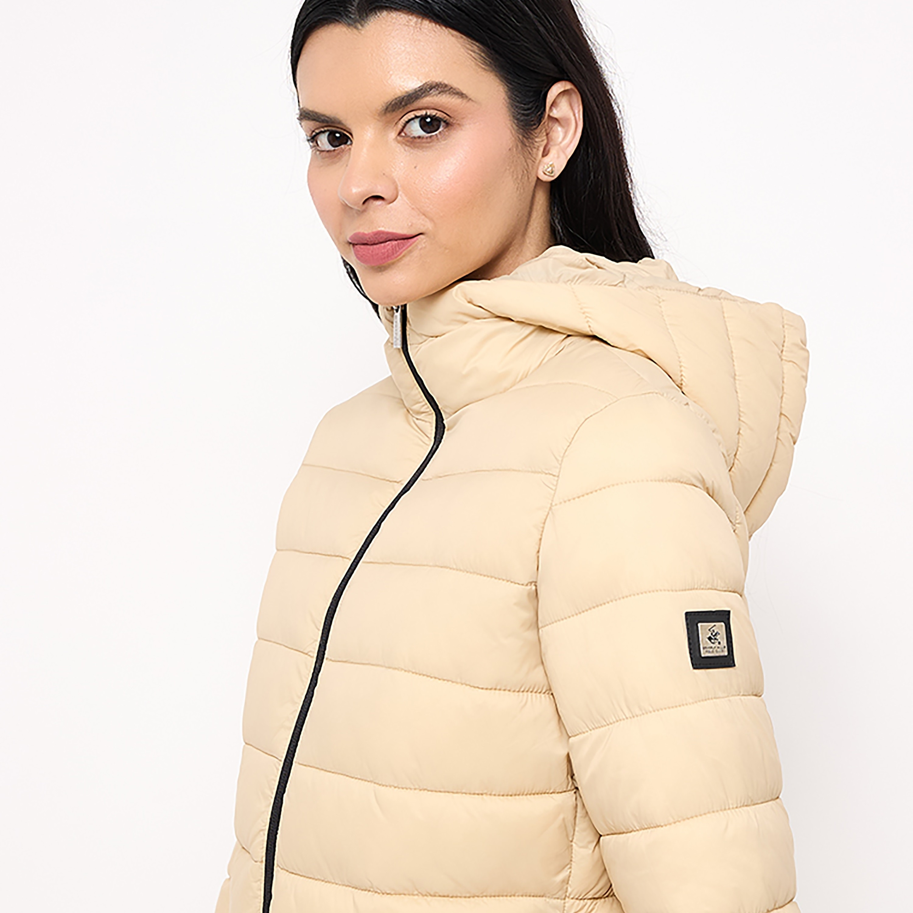 جاكيت نسائي منفوخ بأكمام طويلة وياقة بغطاء رأس من بيفرلي هيلز بولو كلوب-women-clothing-coatsandjackets-jackets-image-3