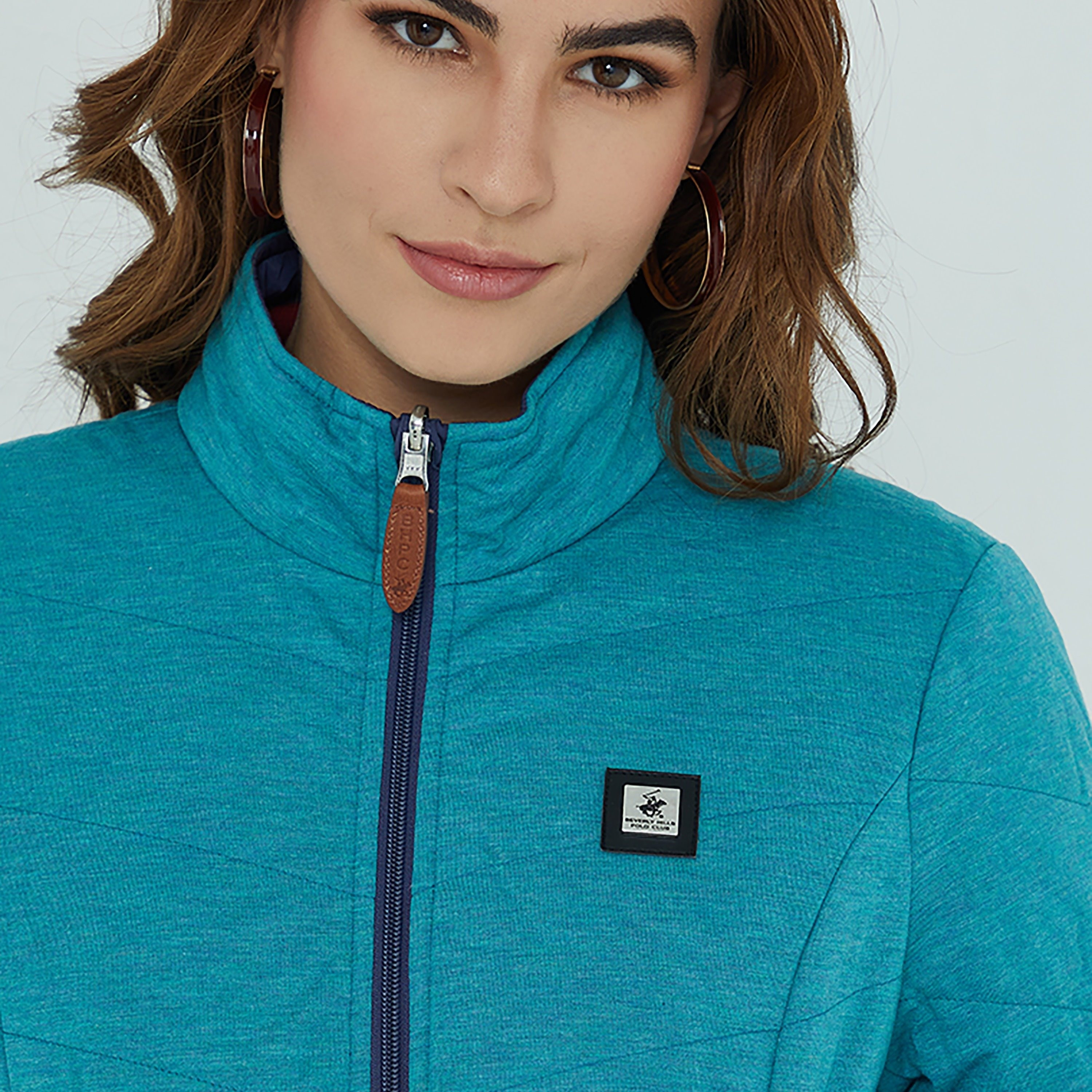 Beverly Hills Polo Club Quilted High Neck Long Sleeves Women's Bomber Jacket-women-winterwear-coatsandjackets-jackets-image-3