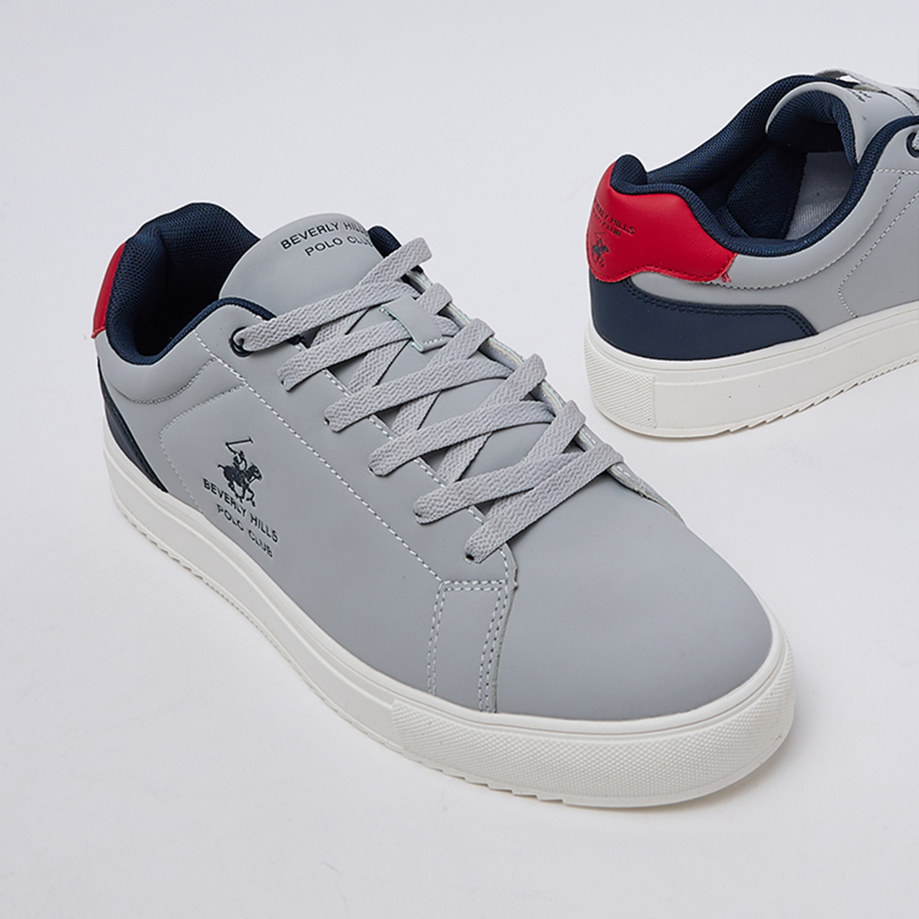 Beverly Hills Polo Club Men's Lace-Up Low Ankle Sneakers | BPLR24085-men-shoes-sneakers-image-2