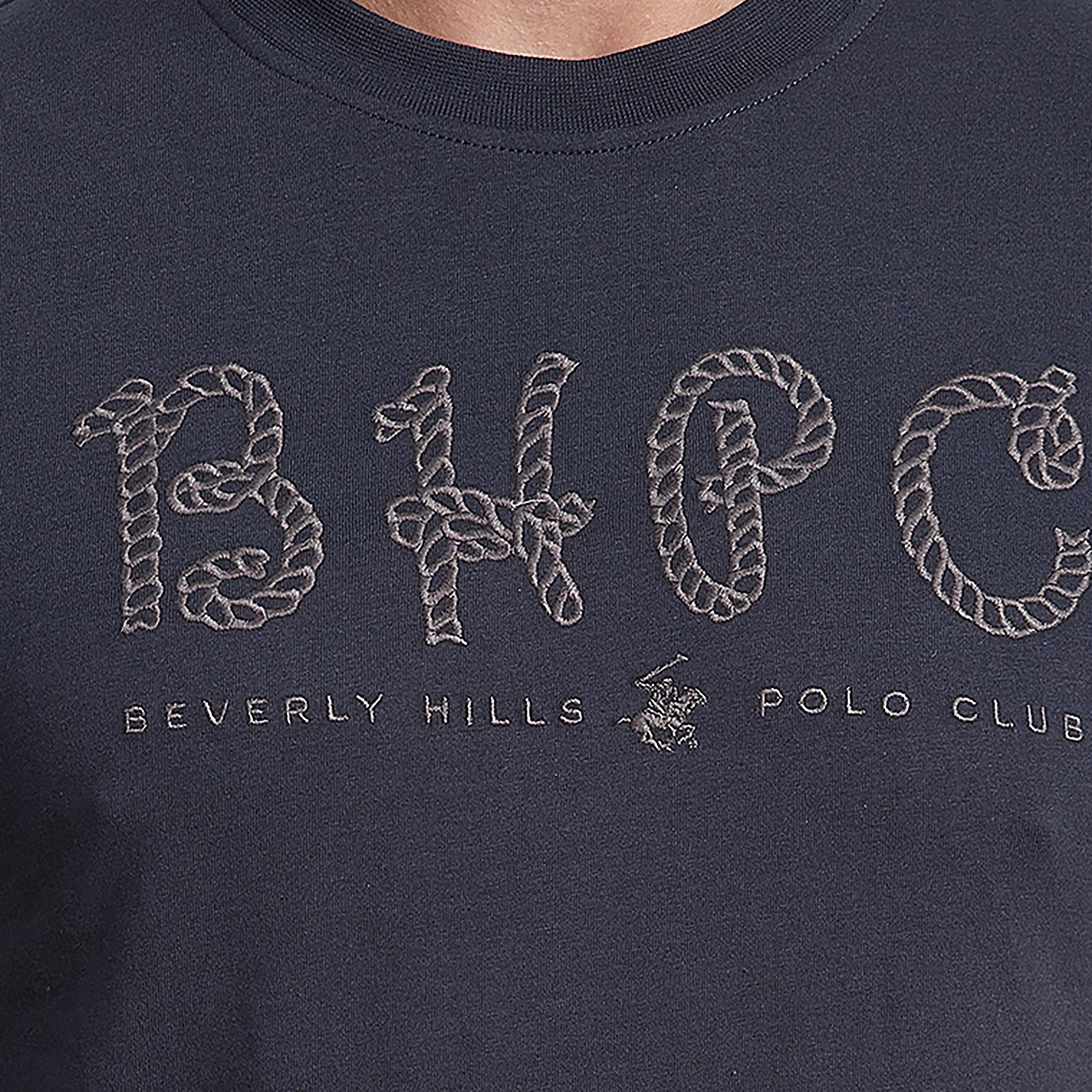 تي شيرت بيفرلي هيلز بولو كلوب بياقة مستديرة وأكمام قصيرة مع مطرز بشعار-men-clothing-tshirtsandpolos-tshirts-image-3