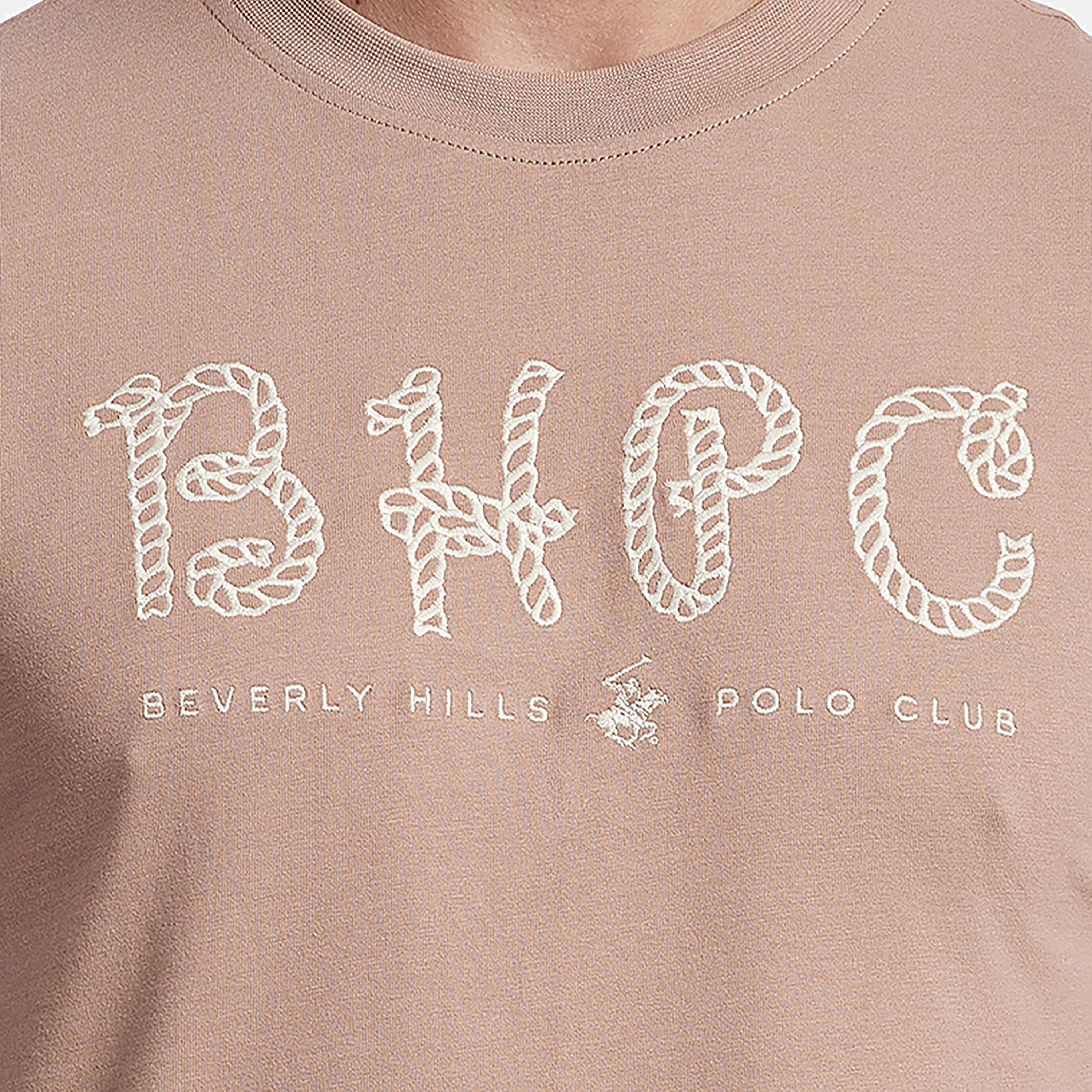 تي شيرت بيفرلي هيلز بولو كلوب بياقة مستديرة وأكمام قصيرة مع مطرز بشعار-men-clothing-tshirtsandpolos-tshirts-image-7