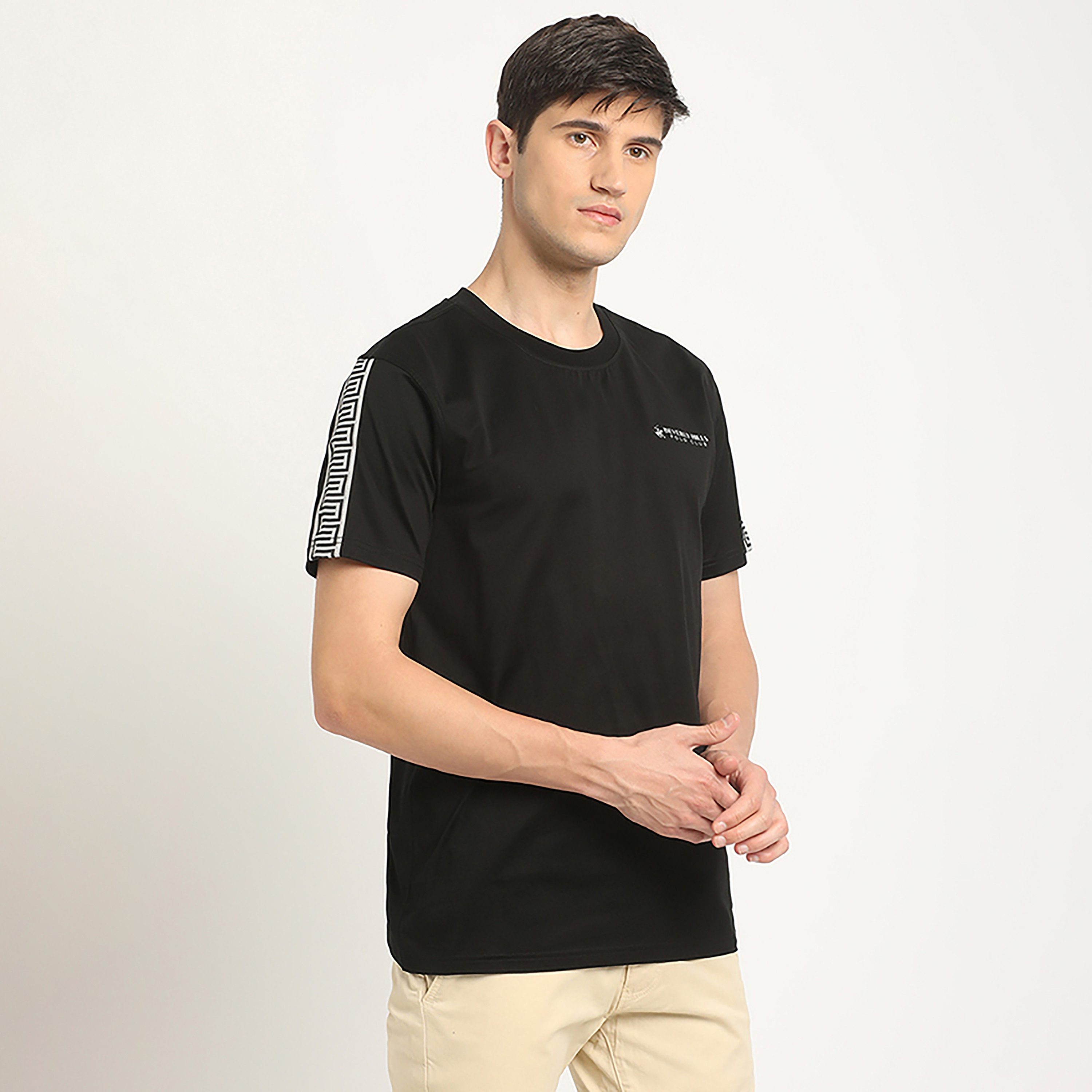 تي شيرت بيفرلي هيلز بولو كلوب بياقة دائرية وأكمام قصيرة سادة-men-clothing-tshirtsandpolos-tshirts-image-3