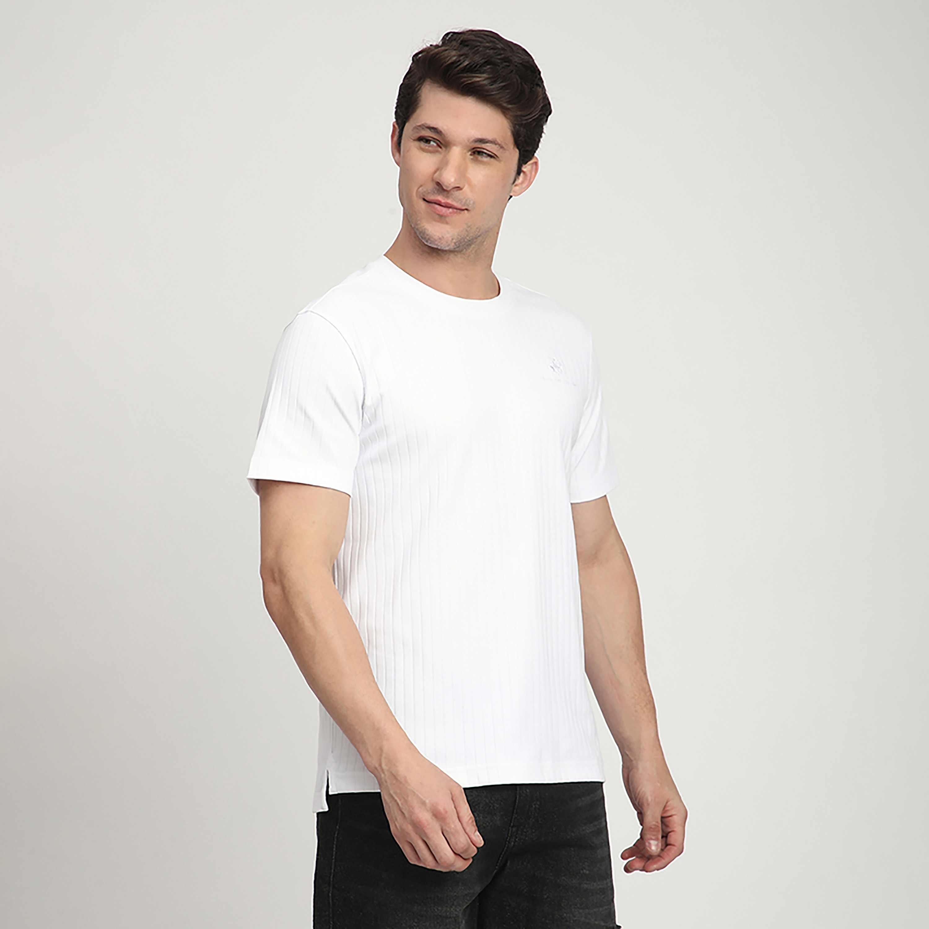 Beverly Hills Polo Club Ribbed Round Neck Short Sleeves Men's T-Shirt-men-clothing-tshirtsandpolos-tshirts-image-3