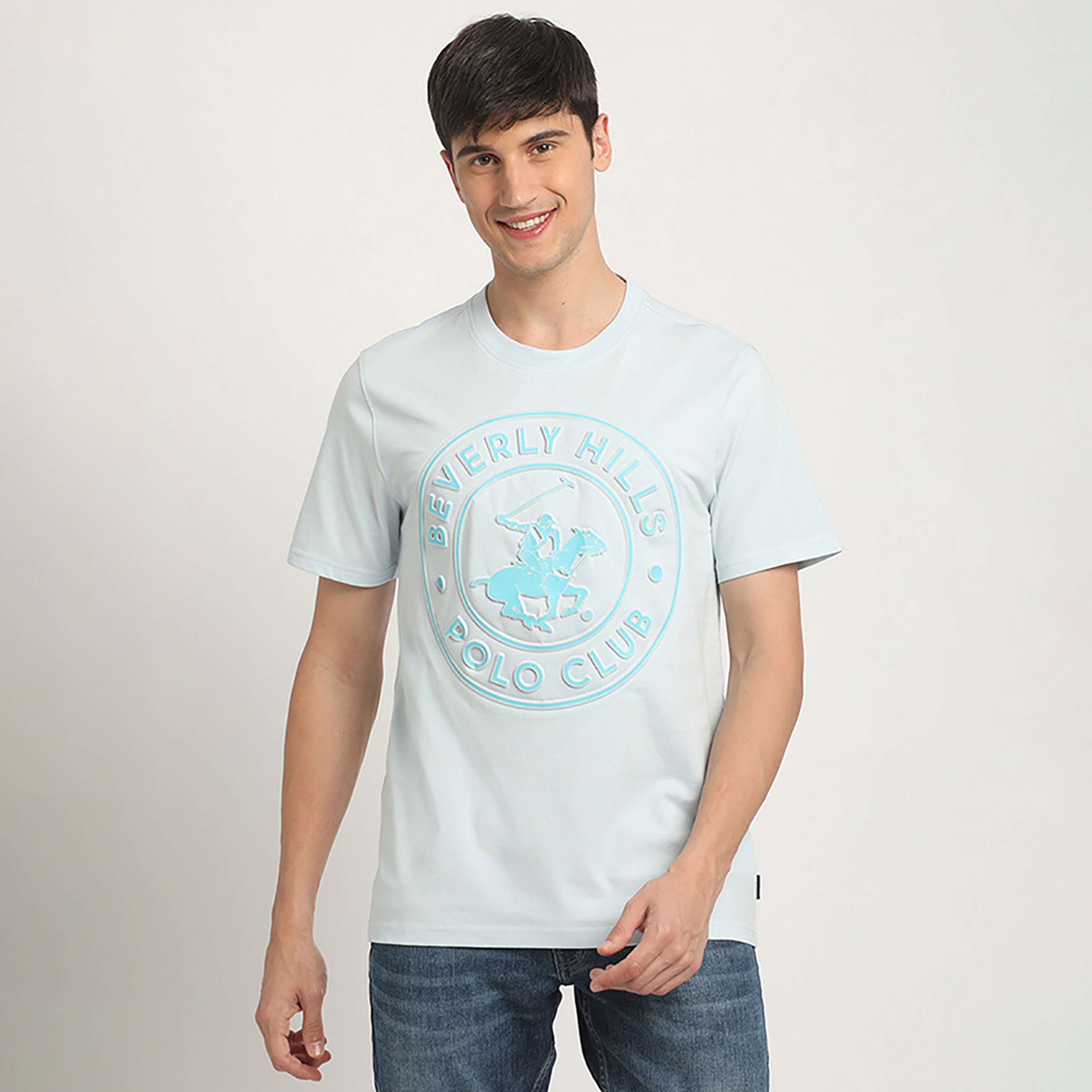 تي شيرت بيفرلي هيلز بولو كلوب بياقة مستديرة وأكمام قصيرة مع شعار-men-clothing-tshirtsandpolos-tshirts-image-1