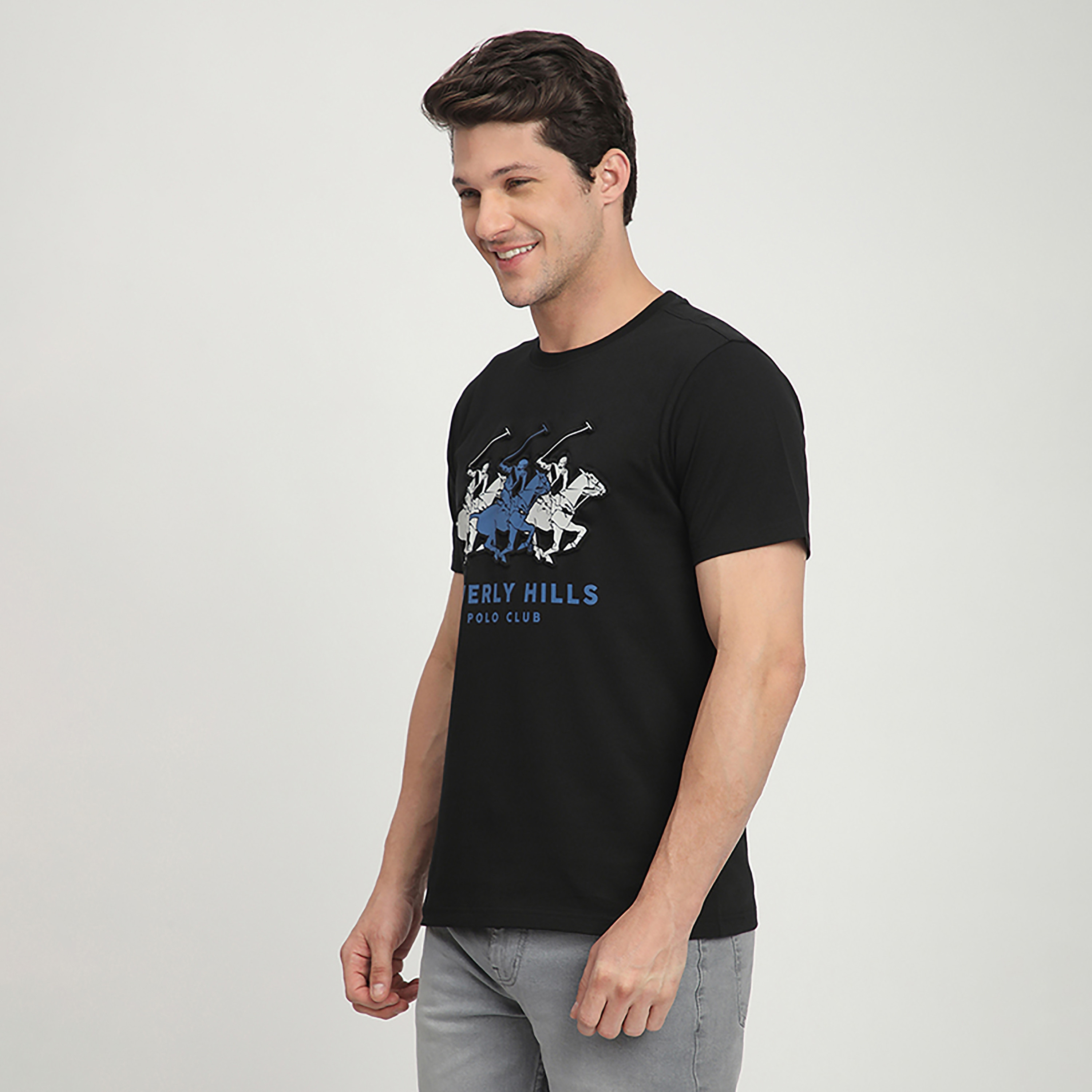 Beverly Hills Polo Club Embroidered Logo Crew Neck Short Sleeves Men's T-Shirt-men-clothing-tshirtsandpolos-tshirts-image-2