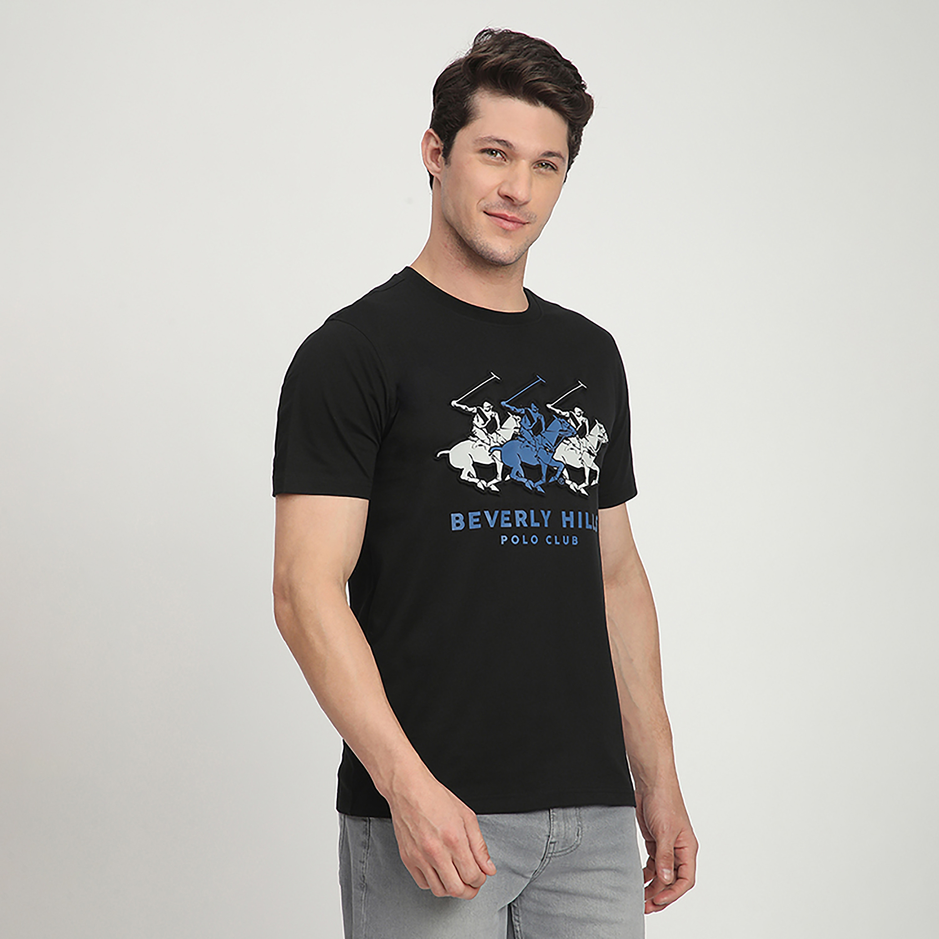 تي شيرت رجالي بياقة دائرية وأكمام قصيرة وشعار مطرز من بيفرلي هيلز بولو كلوب-men-clothing-tshirtsandpolos-tshirts-image-3