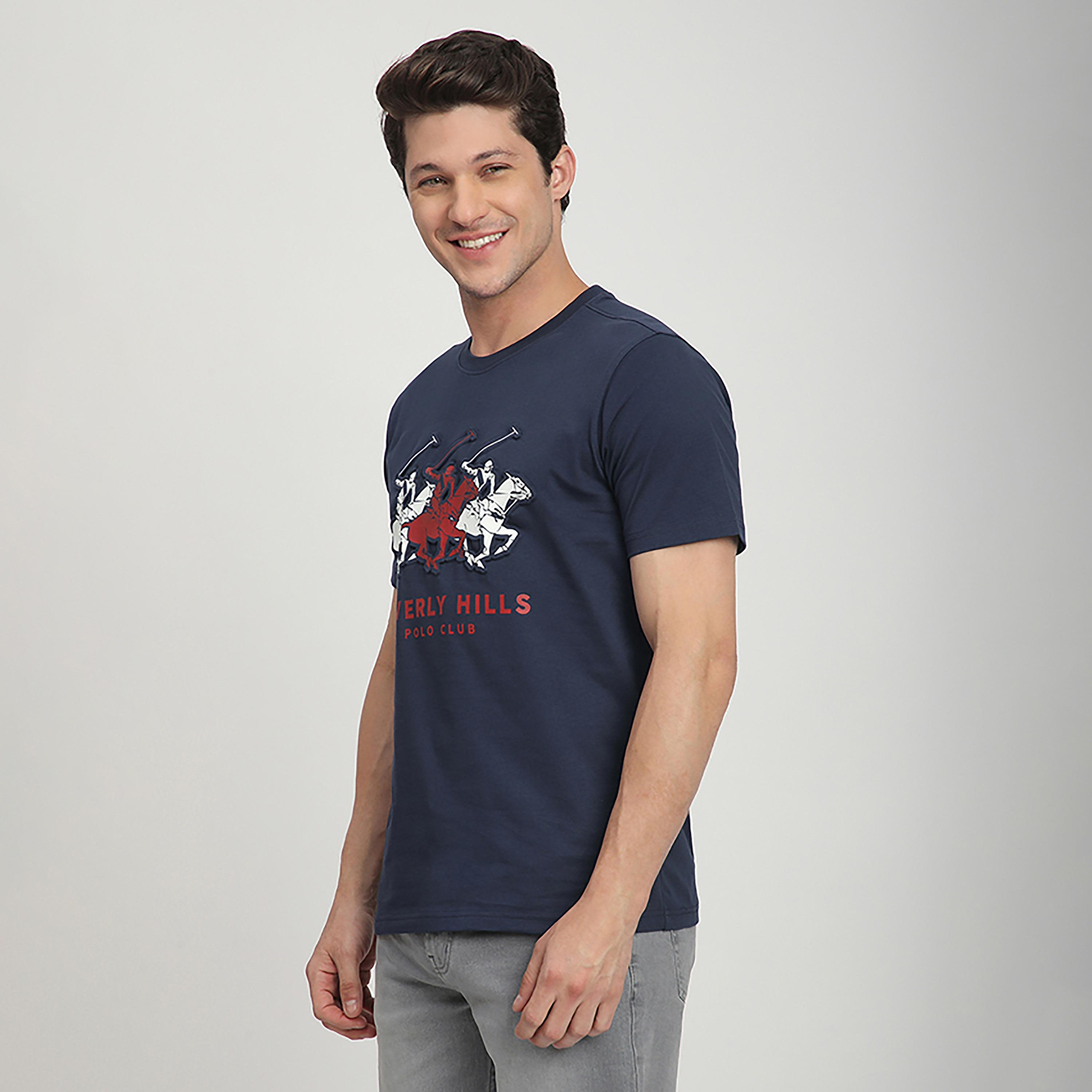 تي شيرت رجالي بياقة دائرية وأكمام قصيرة وشعار مطرز من بيفرلي هيلز بولو كلوب-men-clothing-tshirtsandpolos-tshirts-image-6