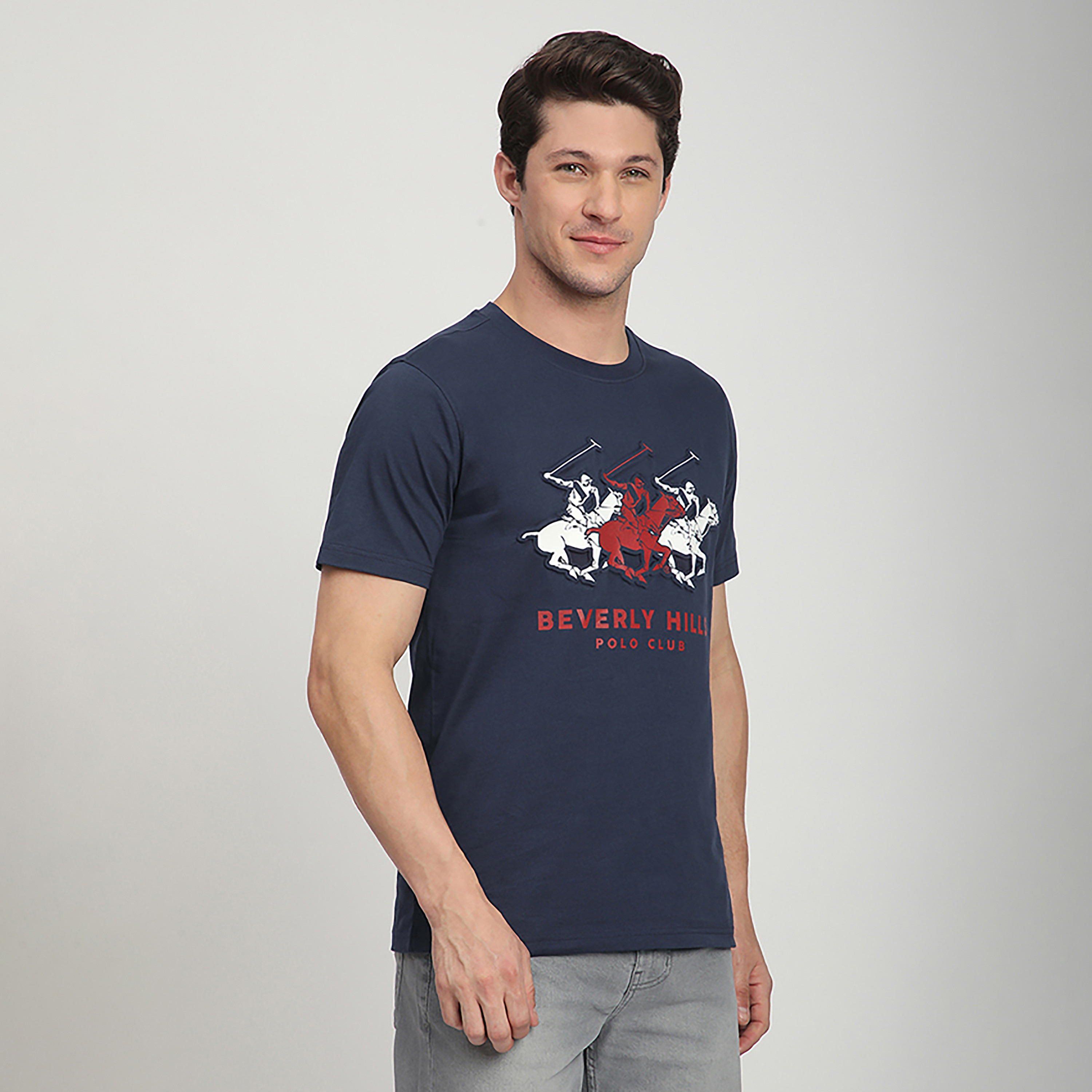 تي شيرت رجالي بياقة دائرية وأكمام قصيرة وشعار مطرز من بيفرلي هيلز بولو كلوب-men-clothing-tshirtsandpolos-tshirts-image-7