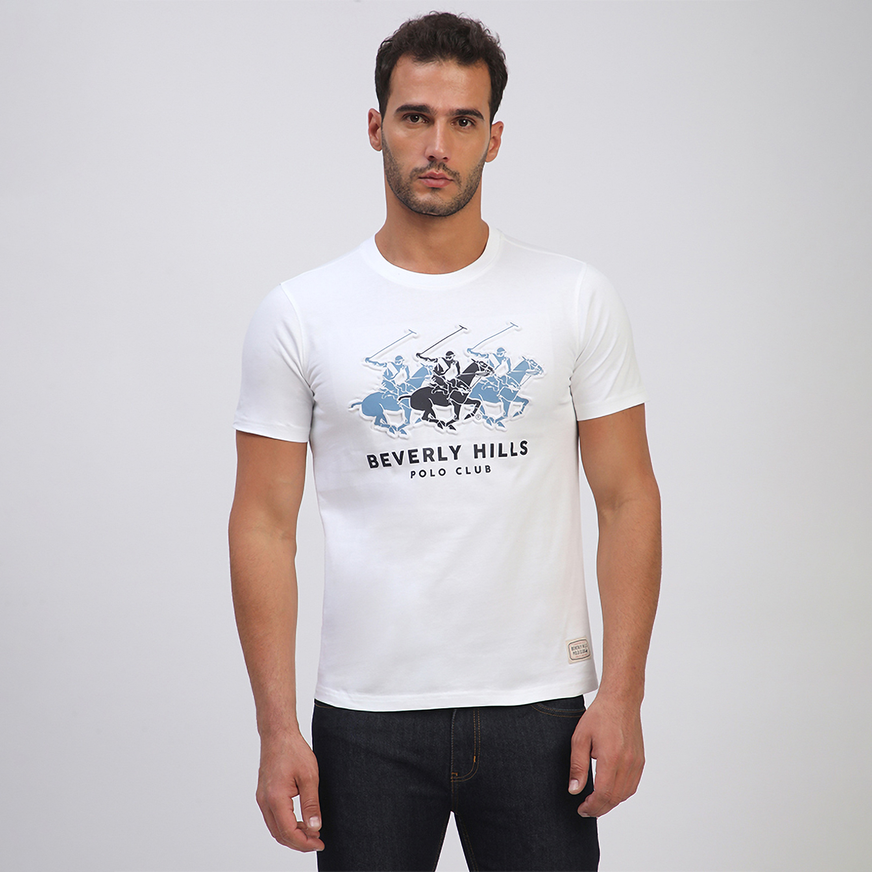 تي شيرت رجالي بياقة دائرية وأكمام قصيرة وشعار مطرز من بيفرلي هيلز بولو كلوب-men-clothing-tshirtsandpolos-tshirts-image-9