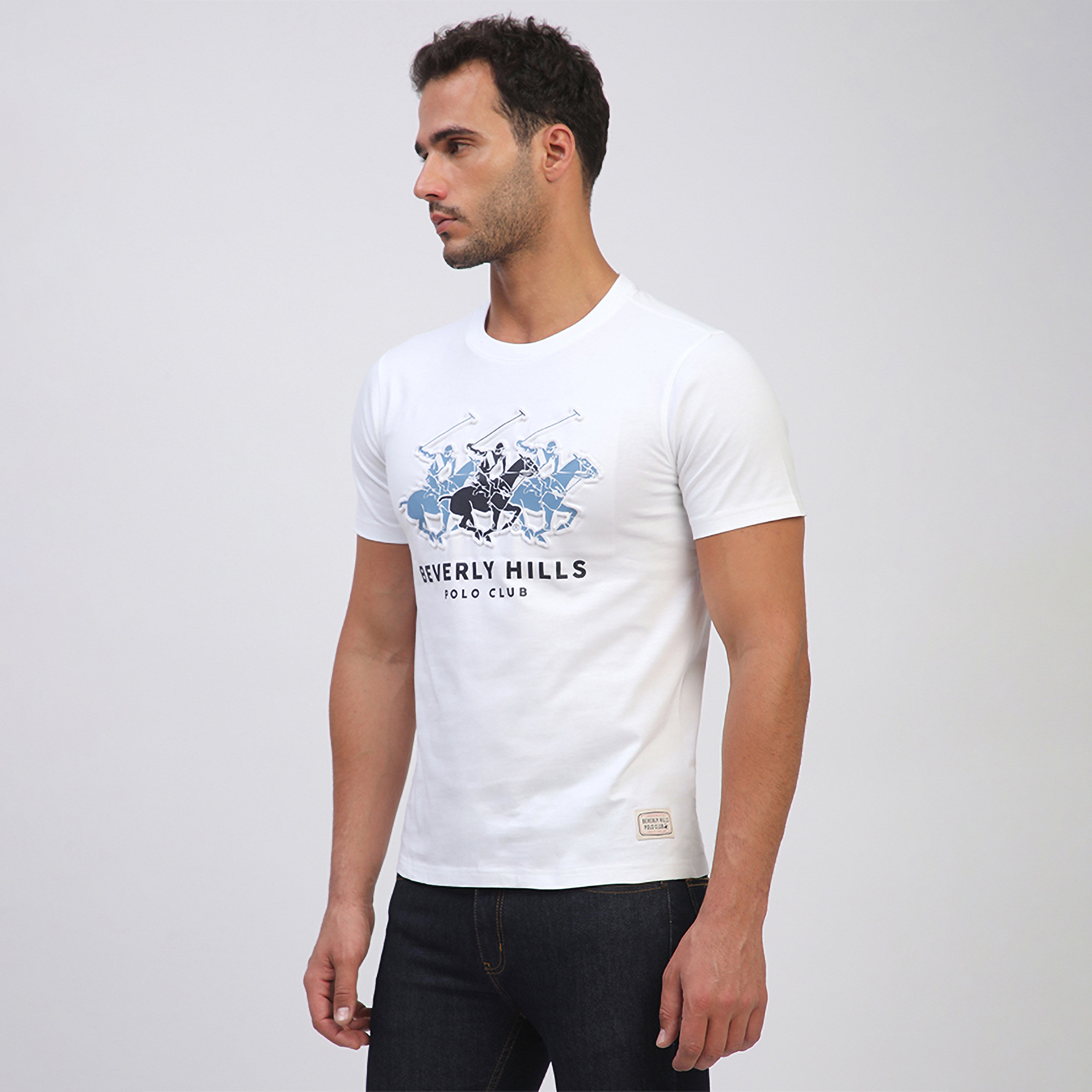 تي شيرت رجالي بياقة دائرية وأكمام قصيرة وشعار مطرز من بيفرلي هيلز بولو كلوب-men-clothing-tshirtsandpolos-tshirts-image-10