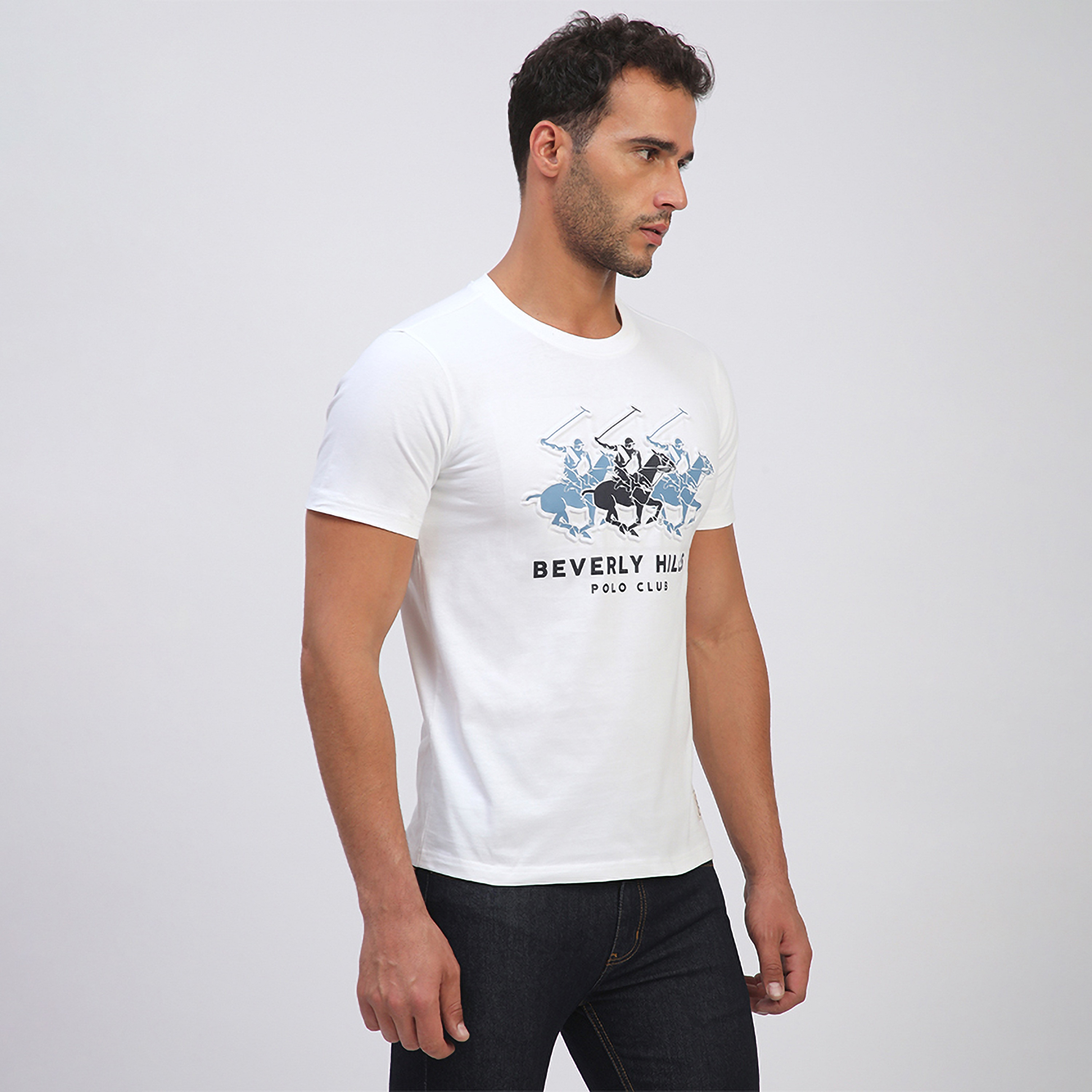 تي شيرت رجالي بياقة دائرية وأكمام قصيرة وشعار مطرز من بيفرلي هيلز بولو كلوب-men-clothing-tshirtsandpolos-tshirts-image-11