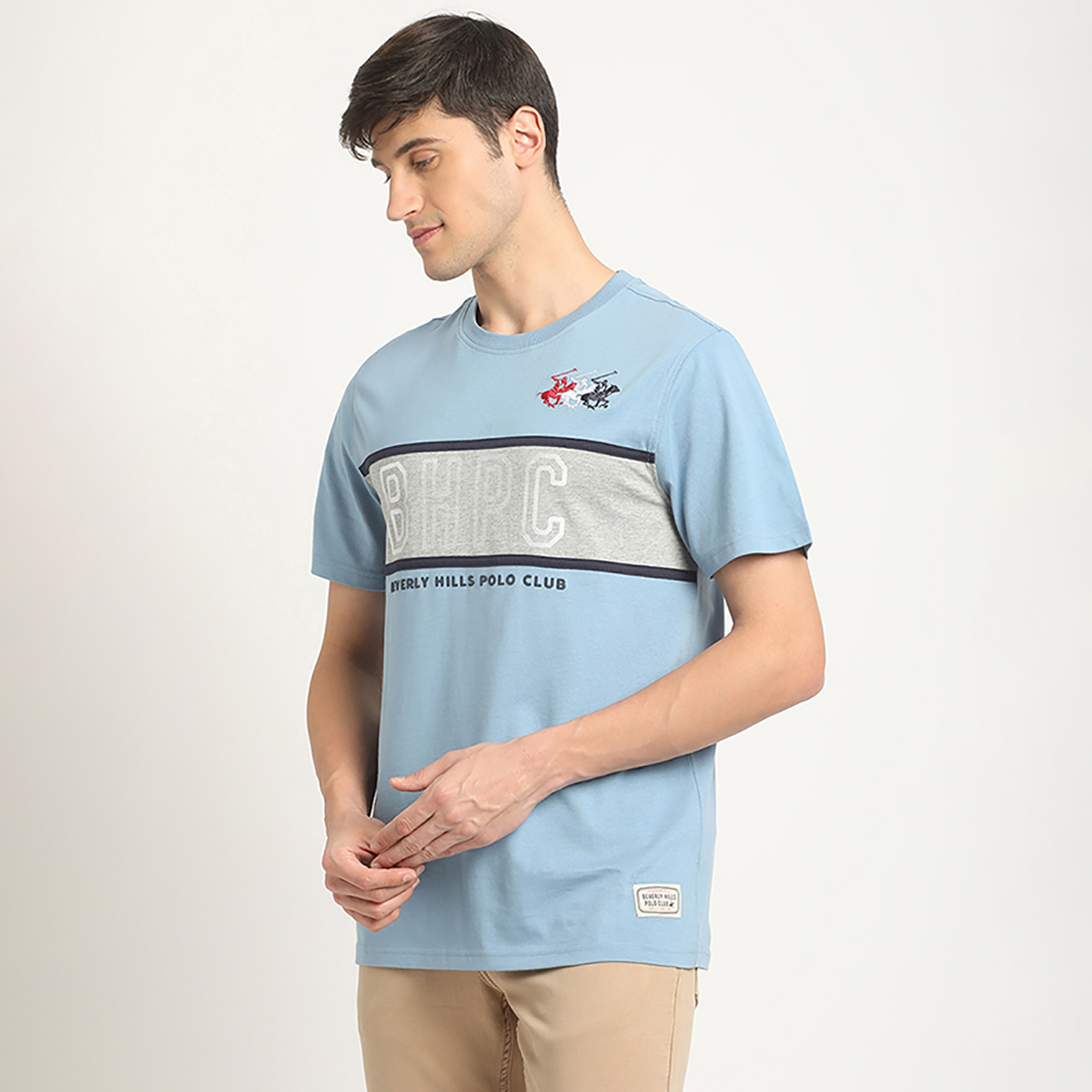 تي شيرت بيفرلي هيلز بولو كلوب بياقة مستديرة وأكمام قصيرة مع شعار-men-clothing-tshirtsandpolos-tshirts-image-2