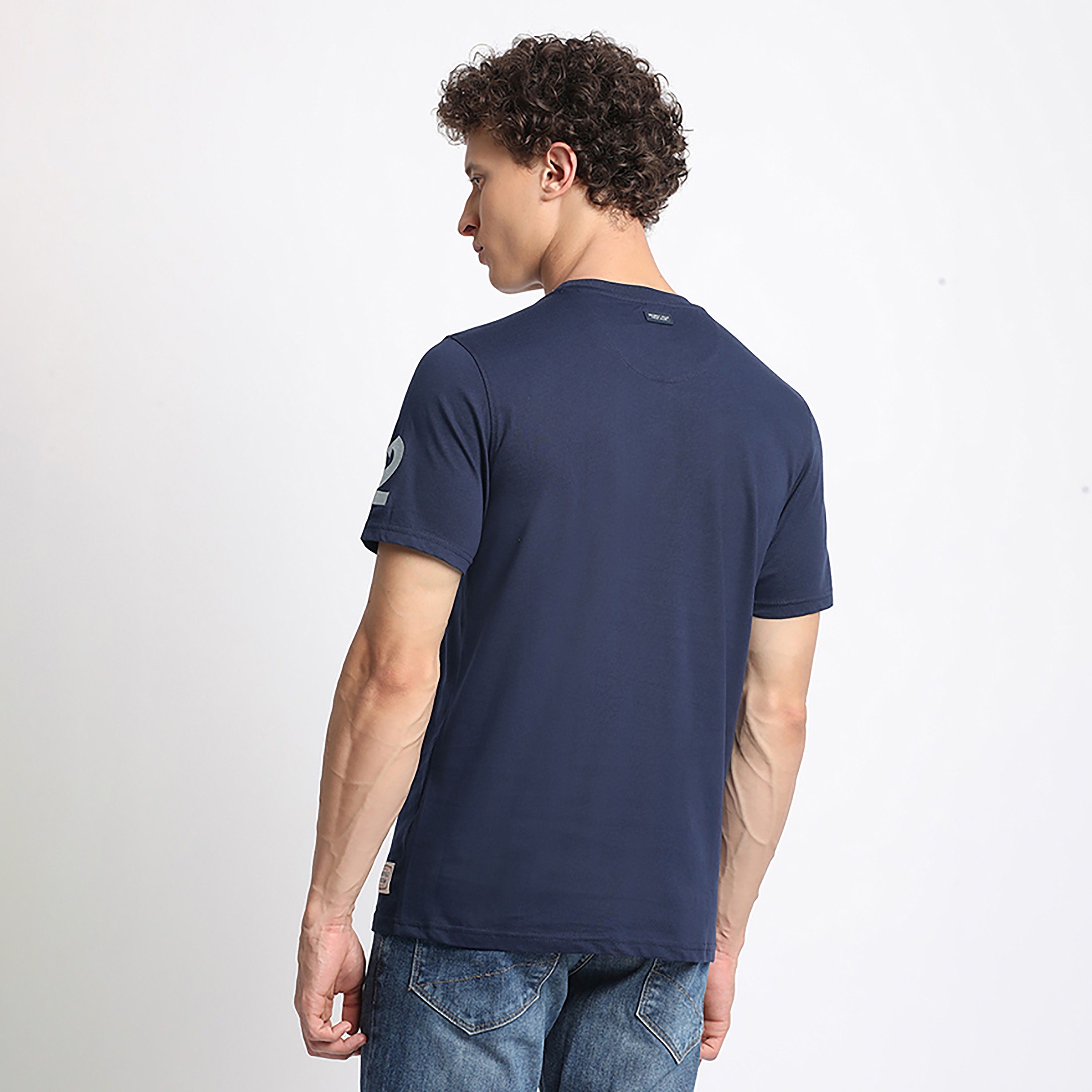 تي شيرت بيفرلي هيلز بولو كلوب بياقة مستديرة وأكمام قصيرة مع شعار مع ديتيل بمخطط-men-clothing-tshirtsandpolos-tshirts-image-4