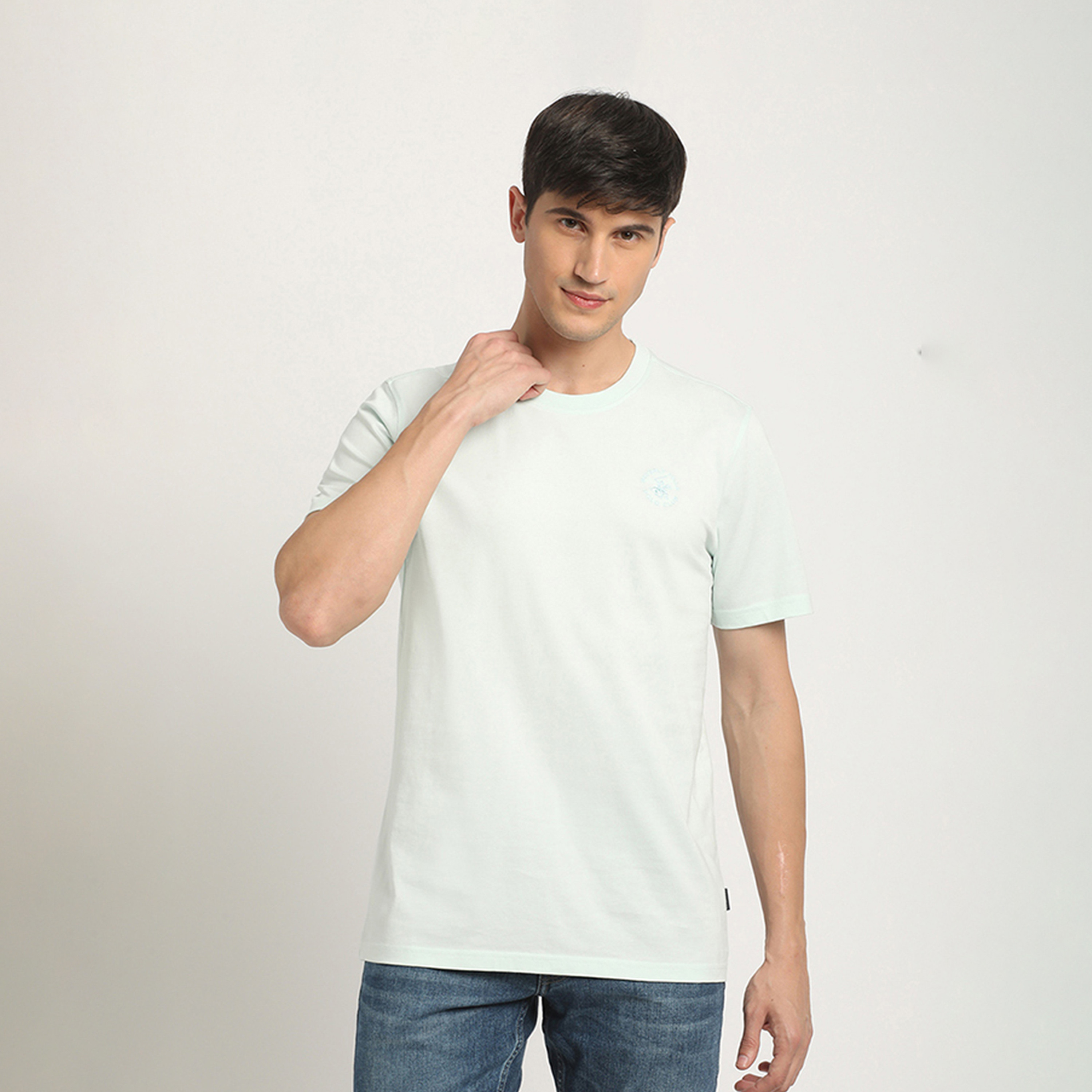 بيفرلي هيلز بولو كلوب- تي شيرت وياقة مستديرة أكمام قصيرة وشعار بولو-men-clothing-tshirtsandpolos-tshirts-image-1