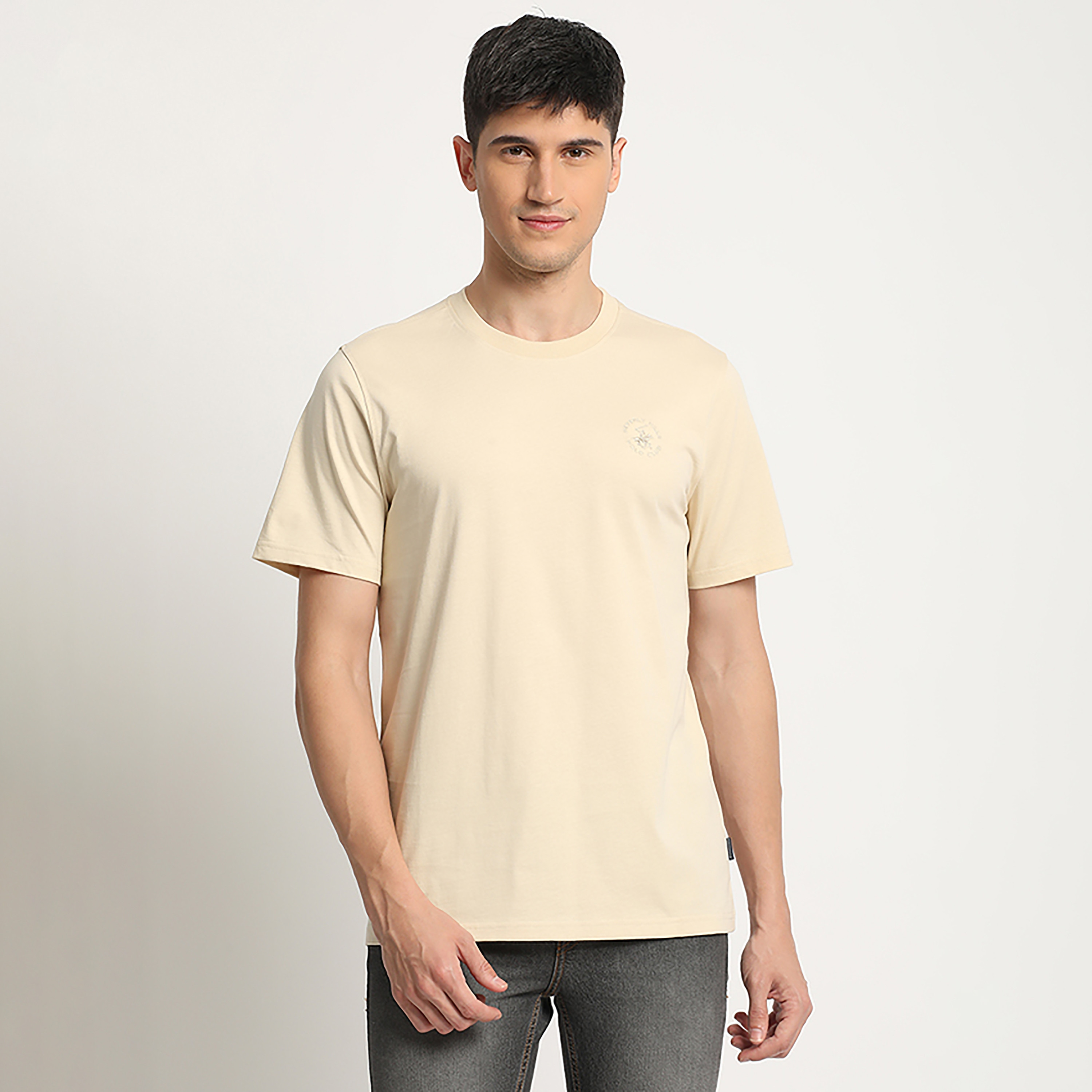 تي شيرت بيفرلي هيلز بولو كلوب بياقة مستديرة وأكمام قصيرة مع شعار مع ديتيليد-men-clothing-tshirtsandpolos-tshirts-image-1