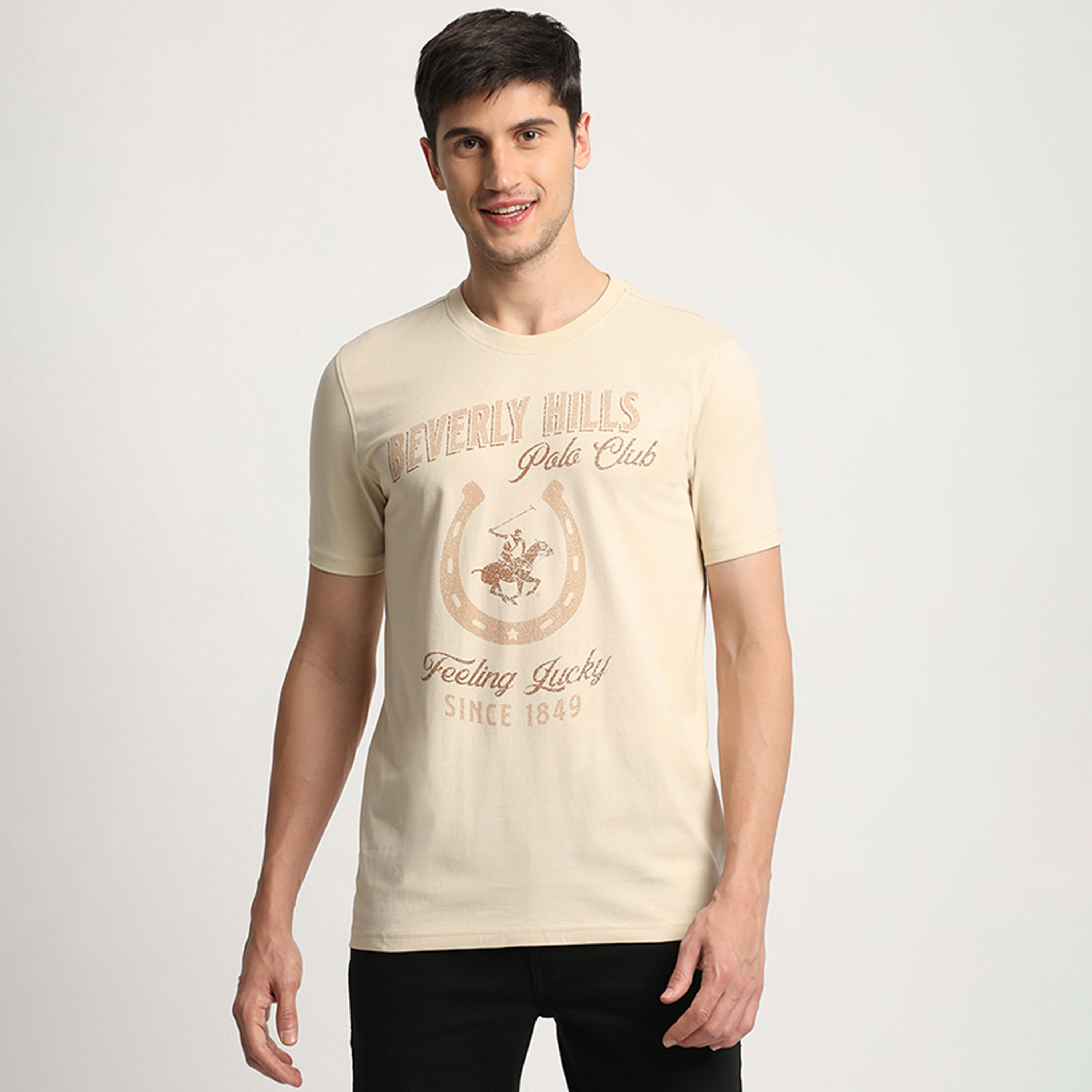 تي شيرت بيفرلي هيلز بولو كلوب بياقة مستديرة وأكمام قصيرة مع مطبوع-men-clothing-tshirtsandpolos-tshirts-image-1