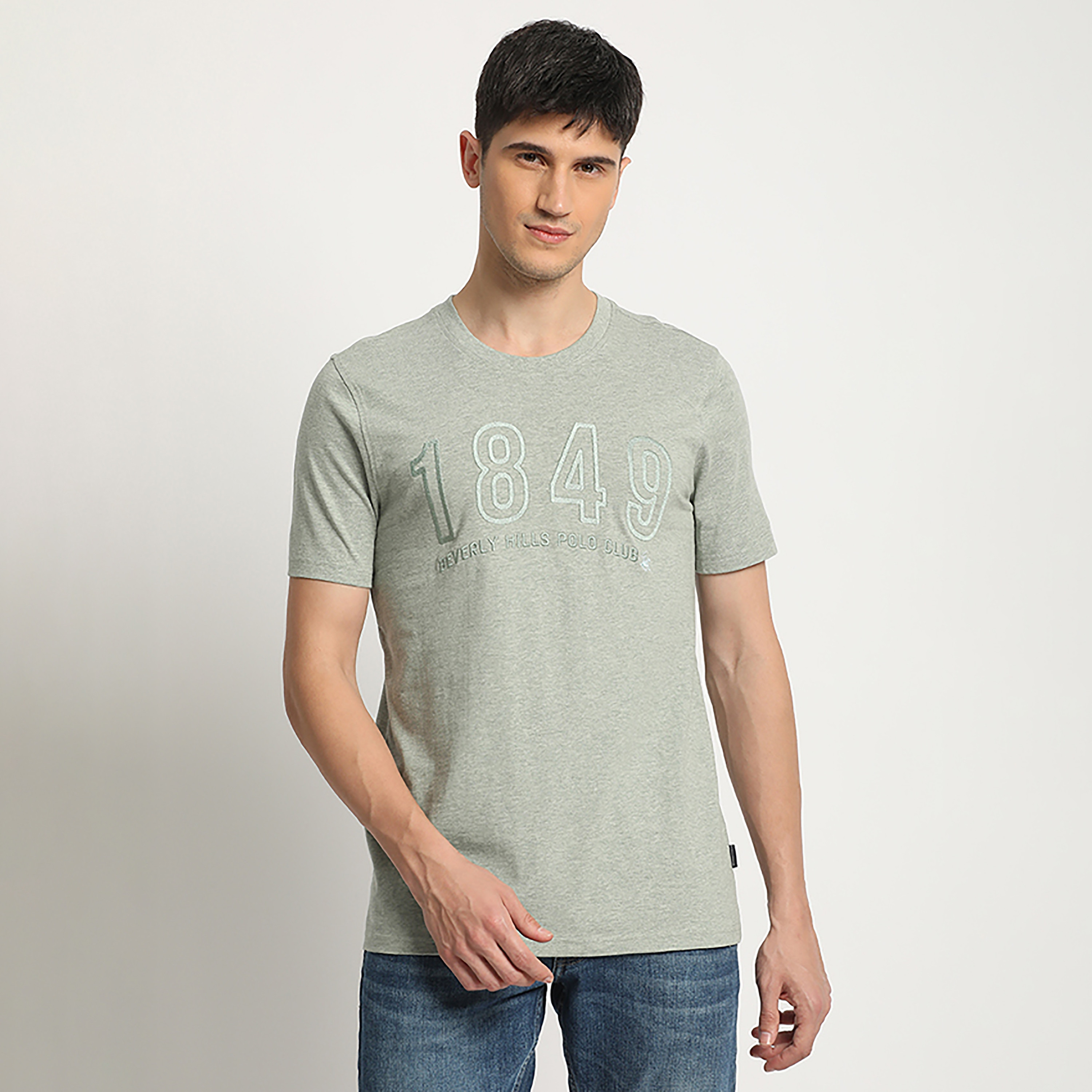تي شيرت بيفرلي هيلز بولو كلوب بياقة مستديرة وأكمام قصيرة مع مطبوع-men-clothing-tshirtsandpolos-tshirts-image-1