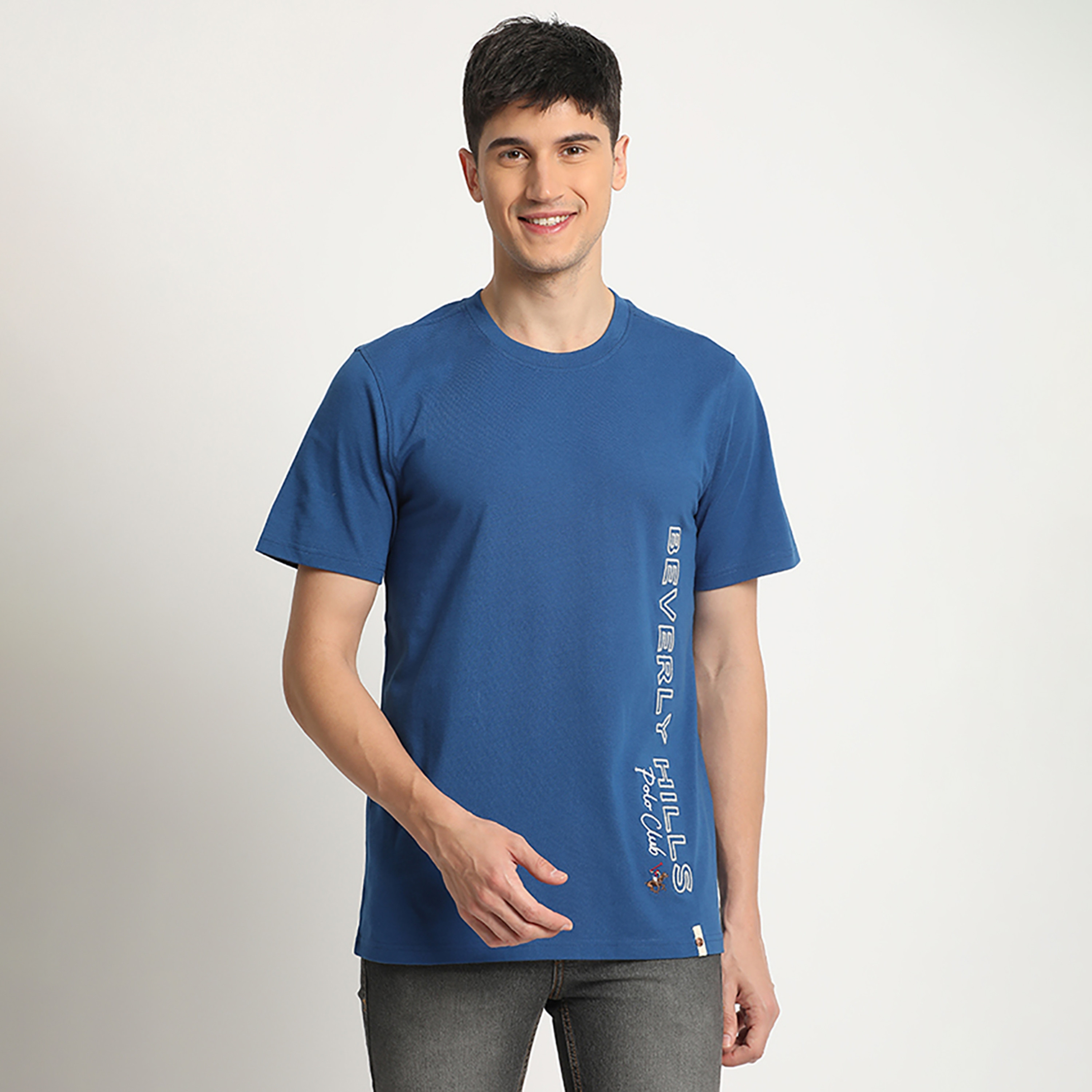 تي شيرت بيفرلي هيلز بولو كلوب بياقة مستديرة وأكمام قصيرة مع مطبوع-men-clothing-tshirtsandpolos-tshirts-image-1