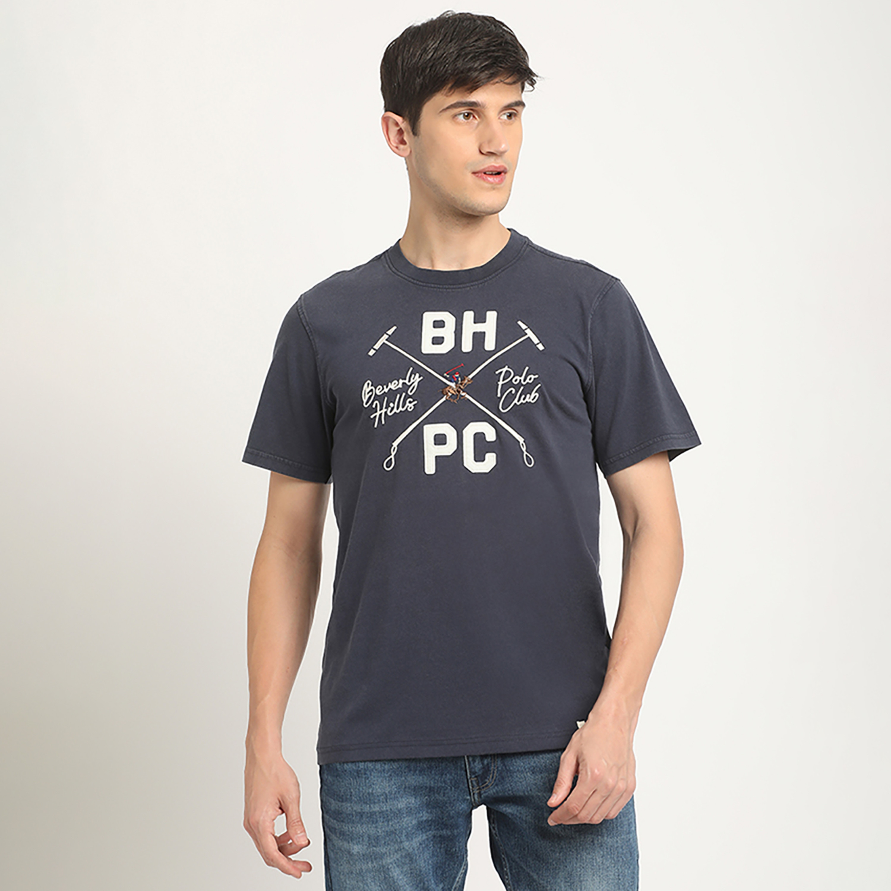 Beverly Hills Polo Club Logo Crew Neck Short Sleeves T-Shirt-men-clothing-tshirtsandpolos-tshirts-image-1
