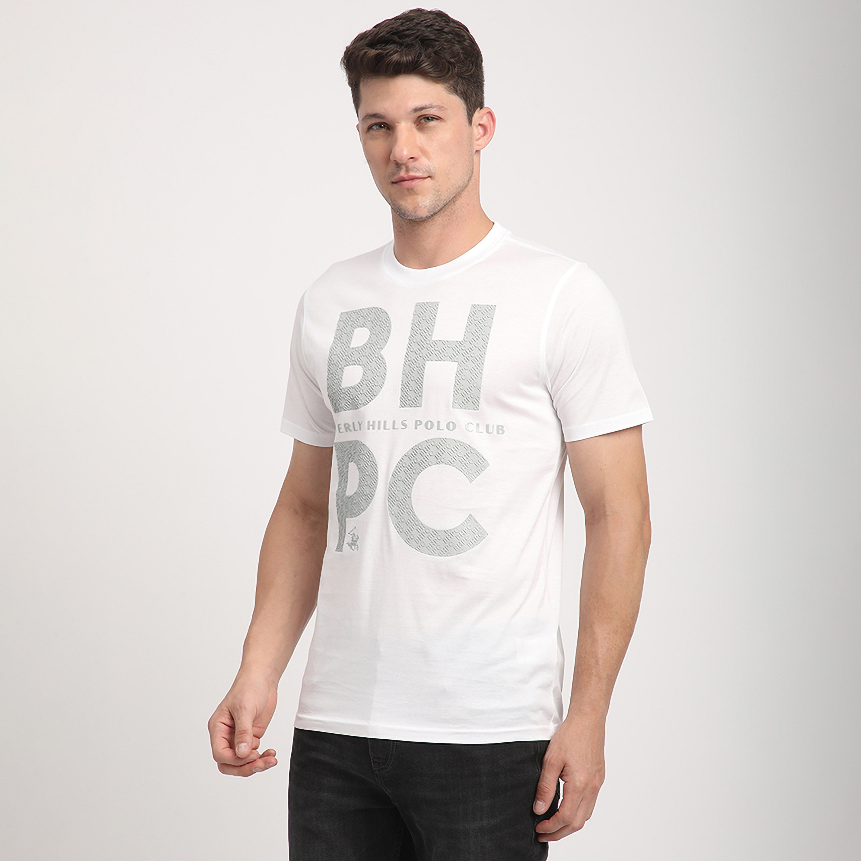 تي شيرت رجالي بياقة دائرية وأكمام قصيرة مزين بطباعة من بيفرلي هيلز بولو كلوب-men-clothing-tshirtsandpolos-tshirts-image-2