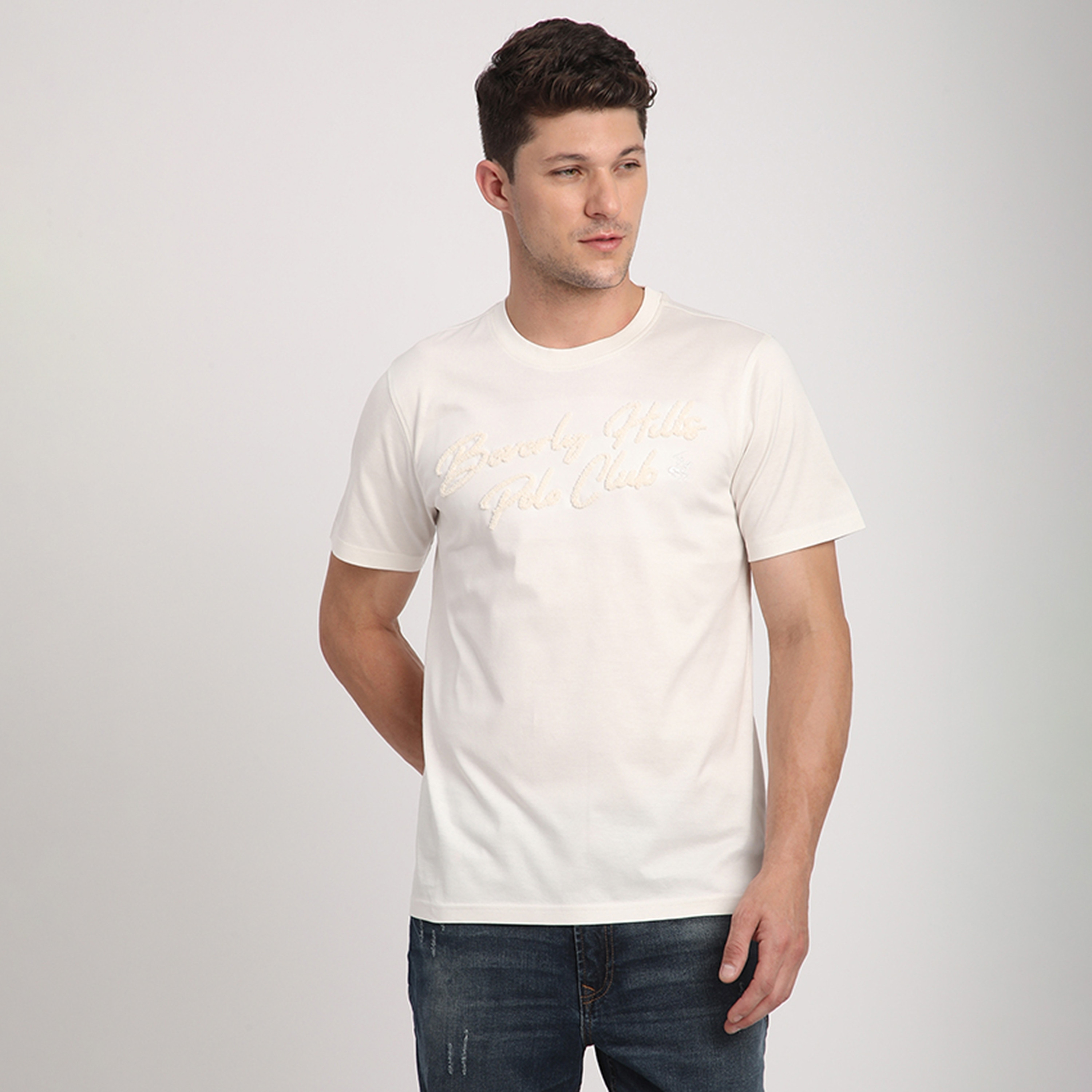 Beverly Hills Polo Club Chenille Embroidered Logo Crew Neck Short Sleeves Men's T-Shirt-men-clothing-tshirtsandpolos-tshirts-image-1