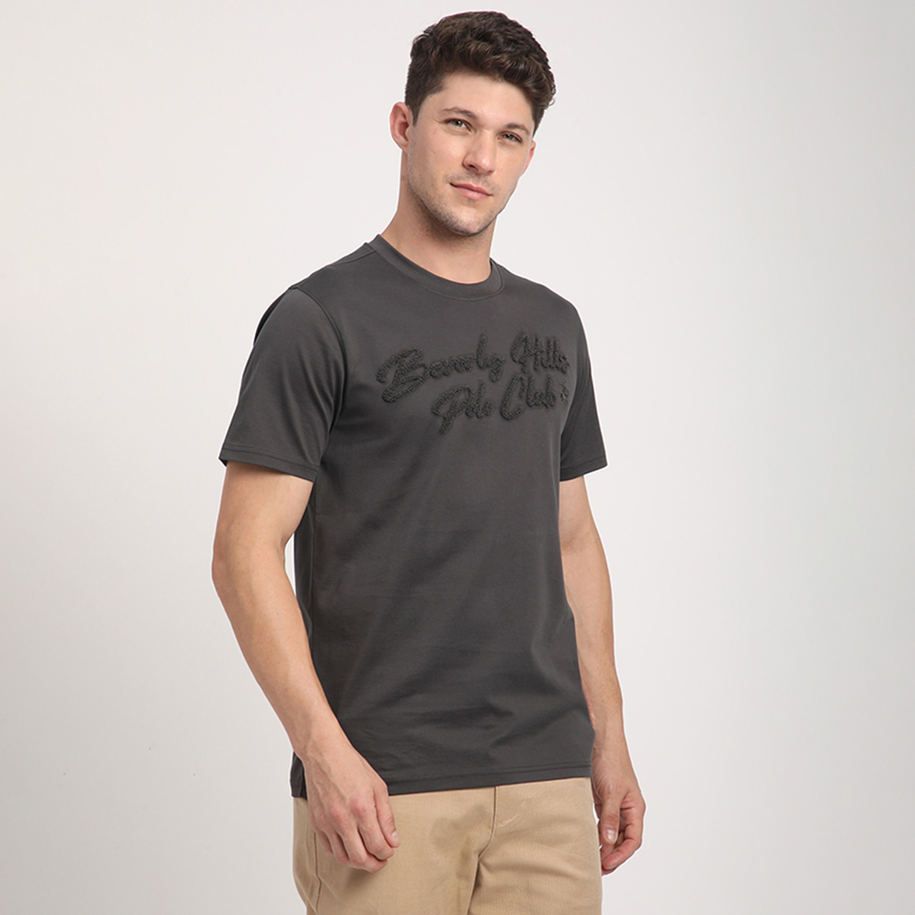 تي شورت بيفرلي هيلز بولو كلوب شينيل مطرز بشعار طاقم الرقبة وأكمام قصيرة للرجال-men-clothing-tshirtsandpolos-tshirts-image-8