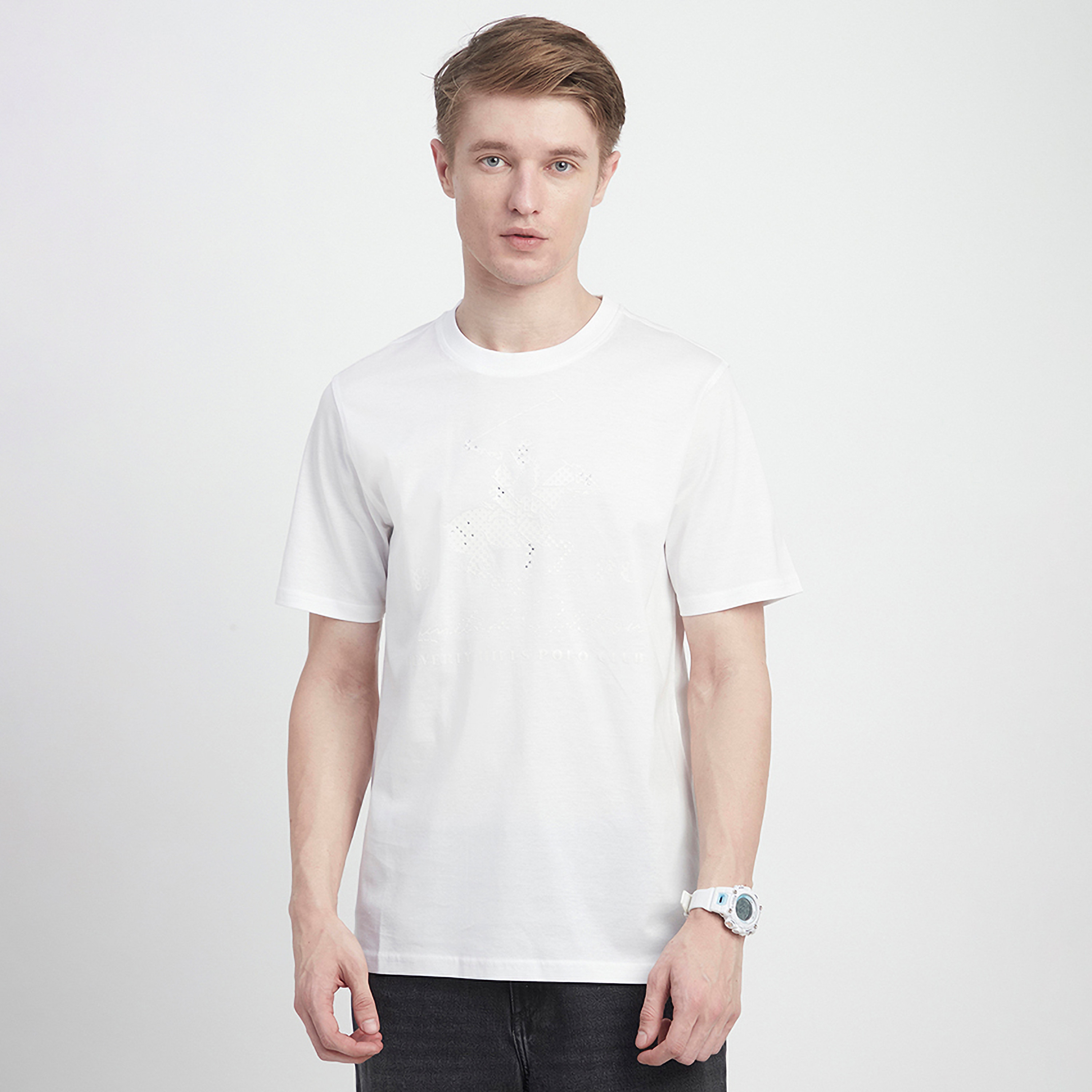 تي شيرت رجالي مطبوع بياقة دائرية وأكمام قصيرة من بيفرلي هيلز بولو كلوب-men-clothing-tshirtsandpolos-tshirts-image-1