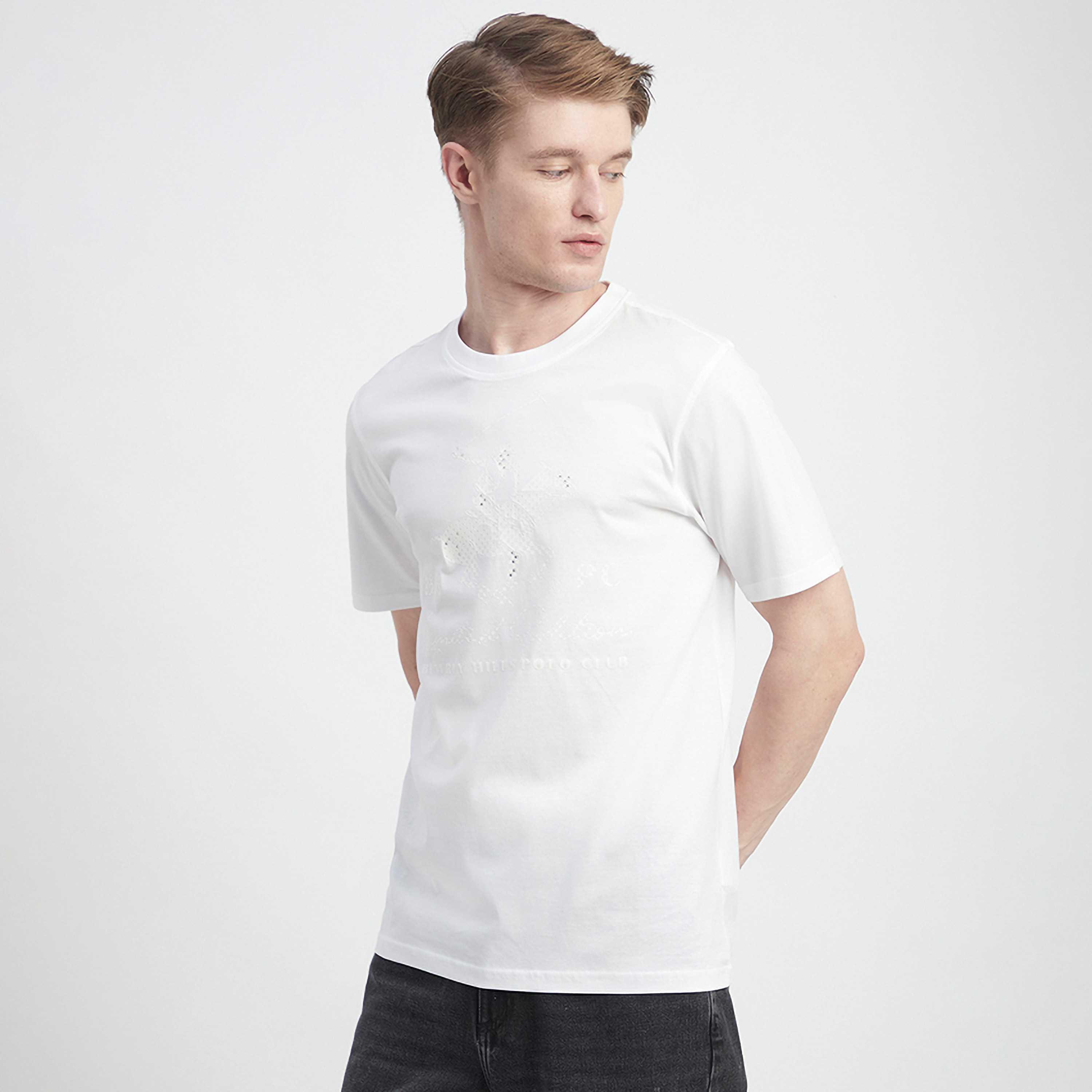 Beverly Hills Polo Club Printed Round Neck Short Sleeves Men's T-Shirt-men-clothing-tshirtsandpolos-tshirts-image-2