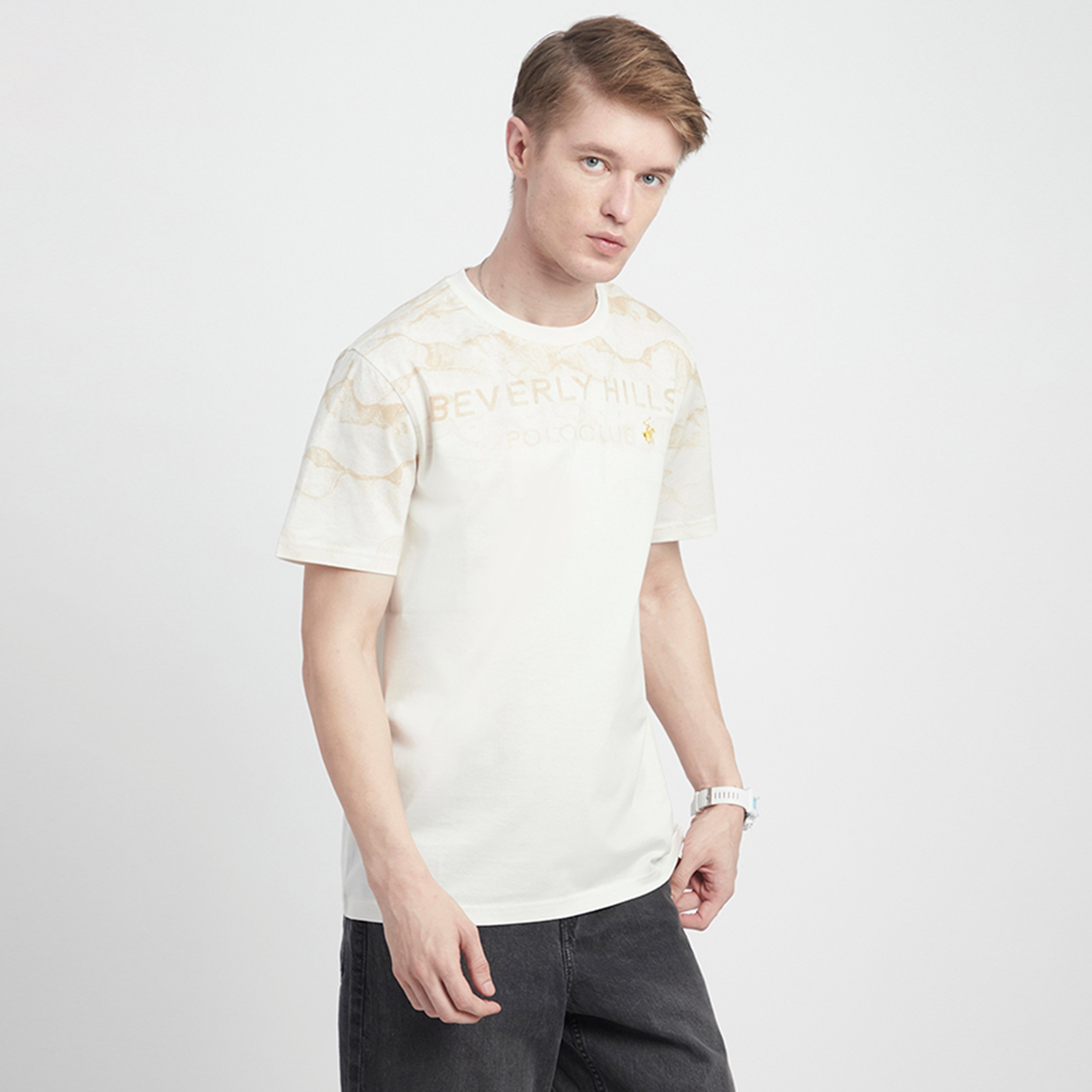 Beverly Hills Polo Club Printed Crew Neck Short Sleeves Men's T-Shirt-men-clothing-tshirtsandpolos-tshirts-image-3