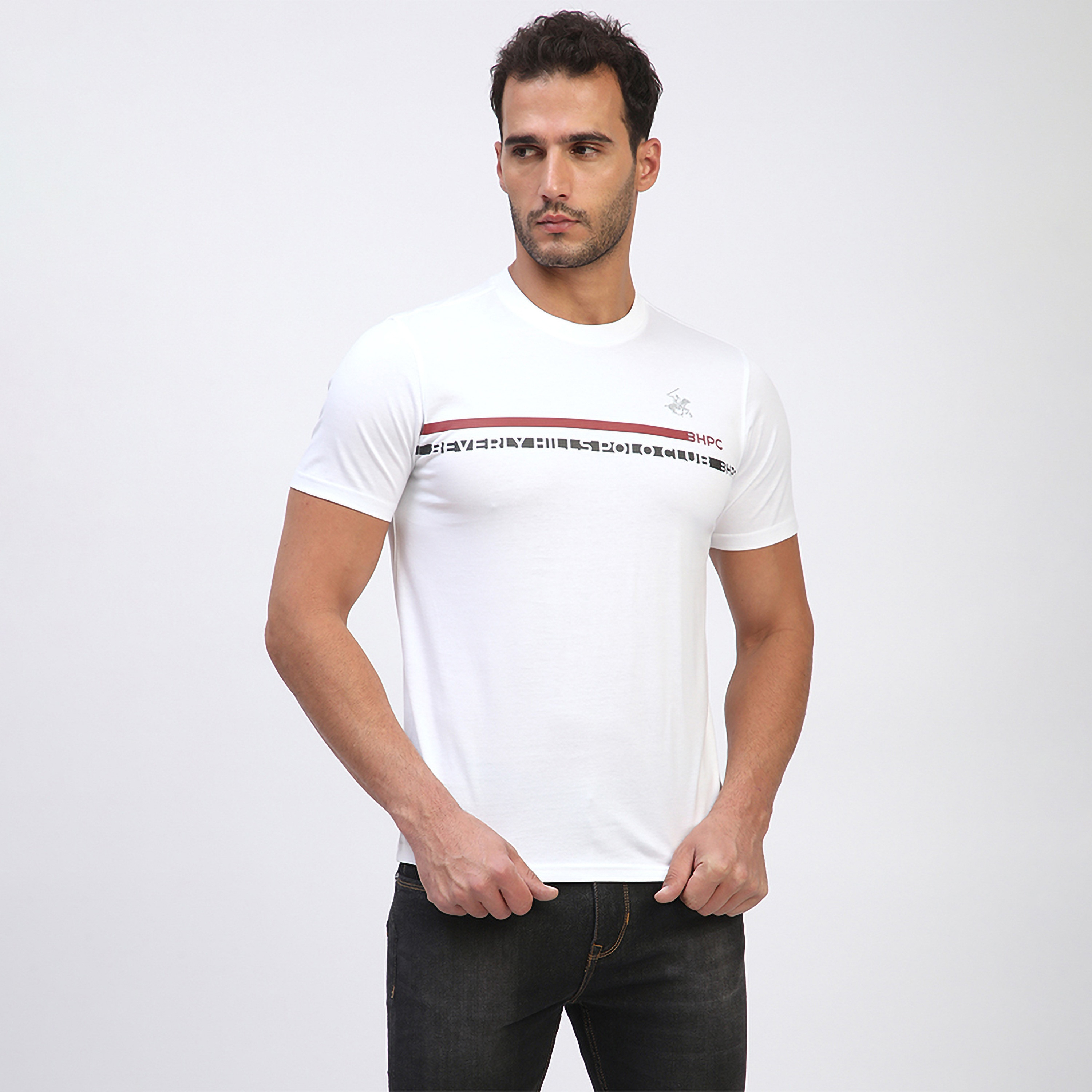 Beverly Hills Polo Club Plain Crew Neck Short Sleeves Men's T-Shirt-men-clothing-tshirtsandpolos-tshirts-image-1