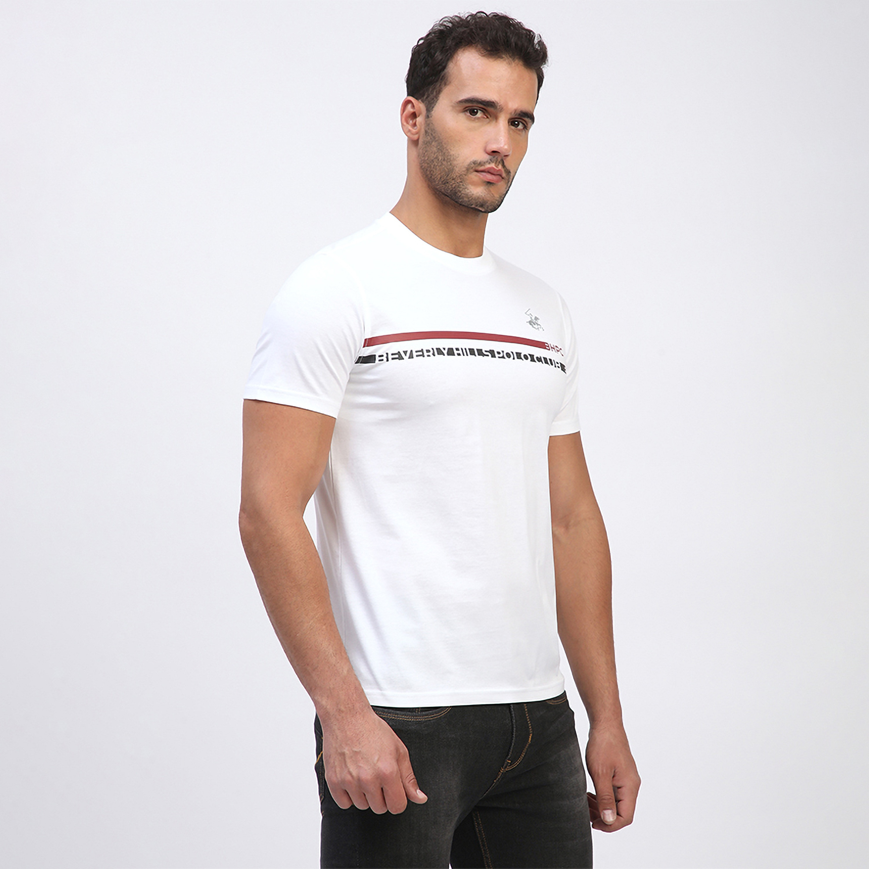 Beverly Hills Polo Club Plain Crew Neck Short Sleeves Men's T-Shirt-men-clothing-tshirtsandpolos-tshirts-image-3