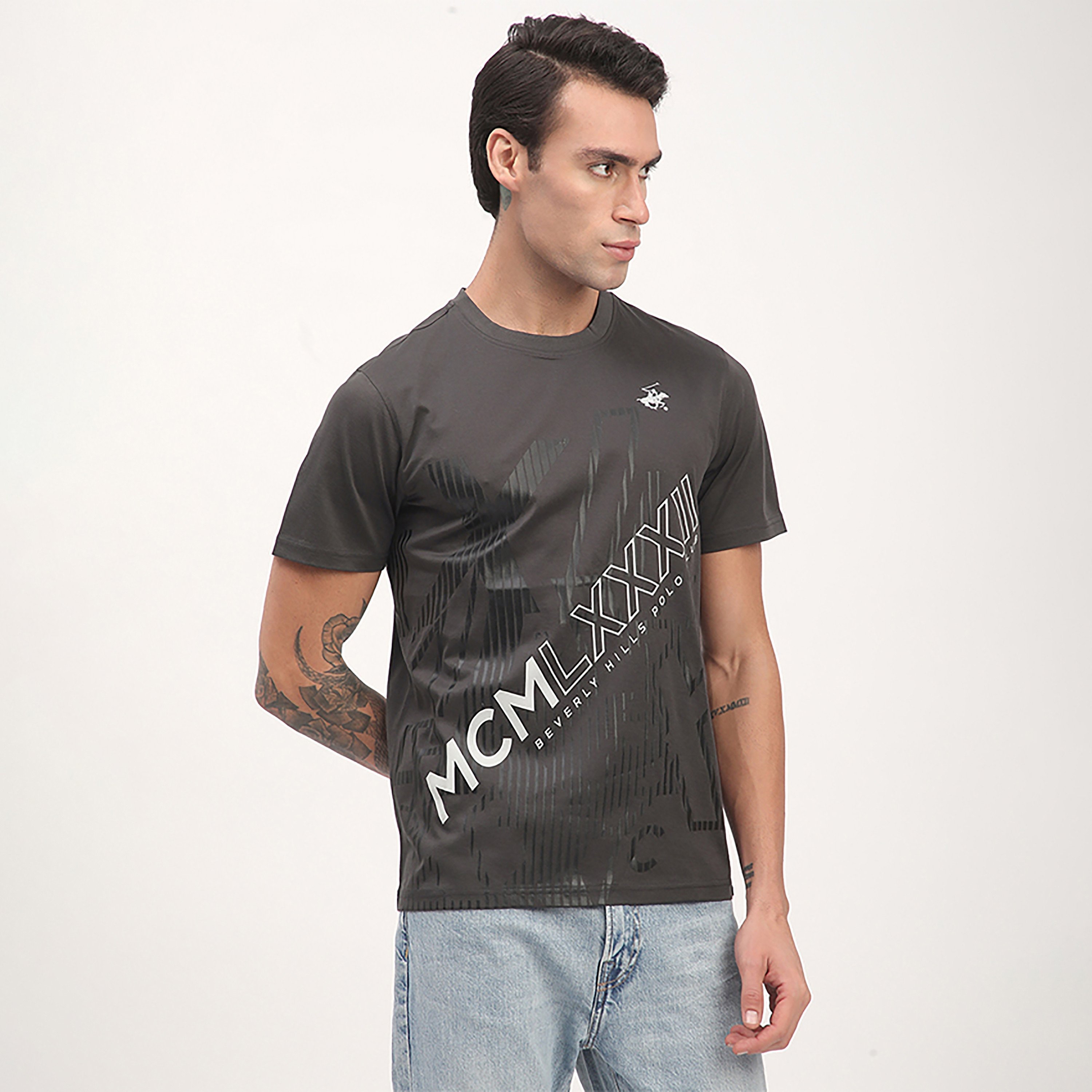 تي شيرت بأكمام قصيرة ورقبة دائرية بطبعة للرجال من بيفرلي هيلز بولو كلوب-men-clothing-tshirtsandpolos-tshirts-image-2