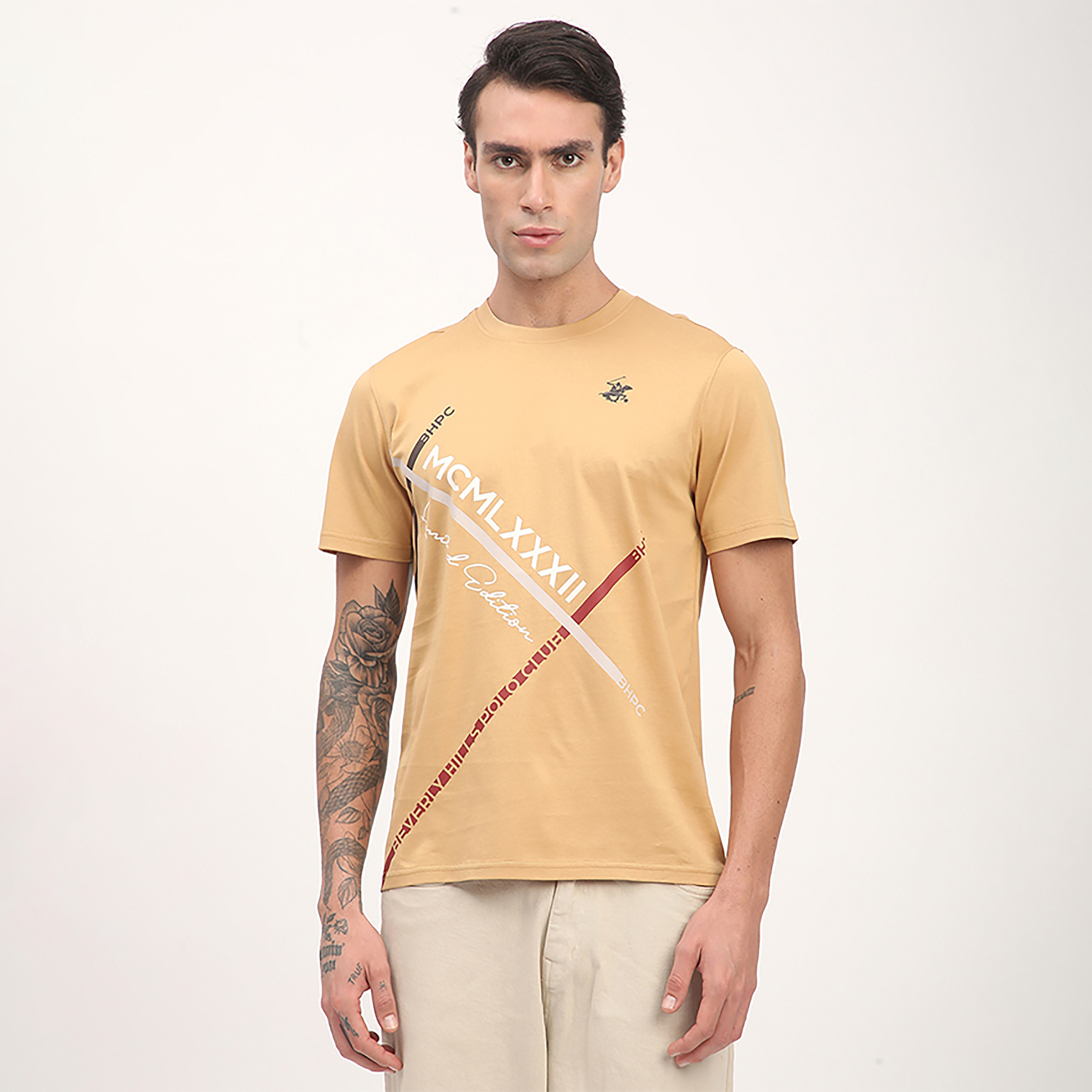 تي شيرت بأكمام قصيرة ورقبة دائرية بطبعة للرجال من بيفرلي هيلز بولو كلوب-men-clothing-tshirtsandpolos-tshirts-image-1