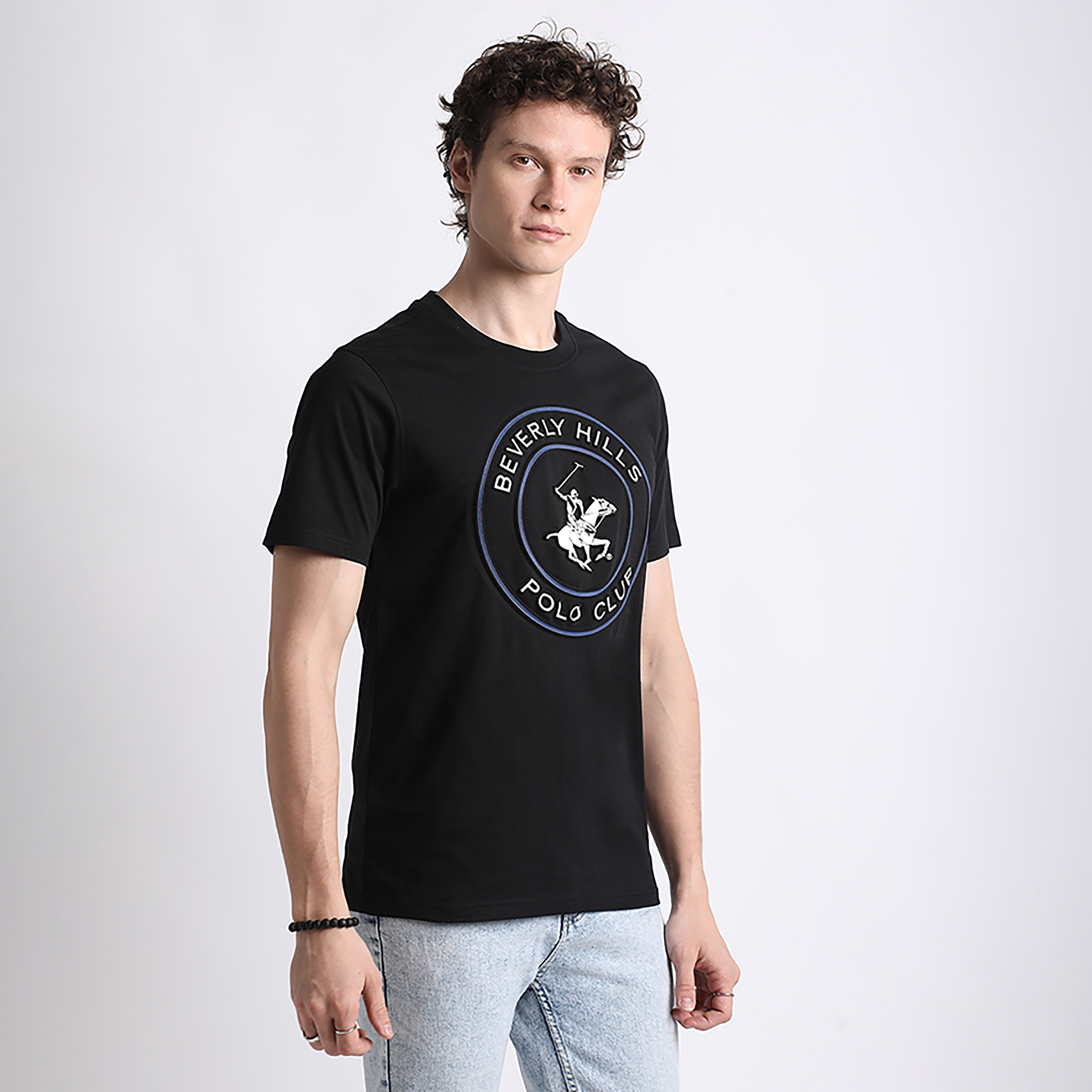 تي شيرت بيفرلي هيلز بولو كلوب بشعار العلامة التجارية وياقة دائرية وأكمام قصيرة للرجال-men-clothing-tshirtsandpolos-tshirts-image-3