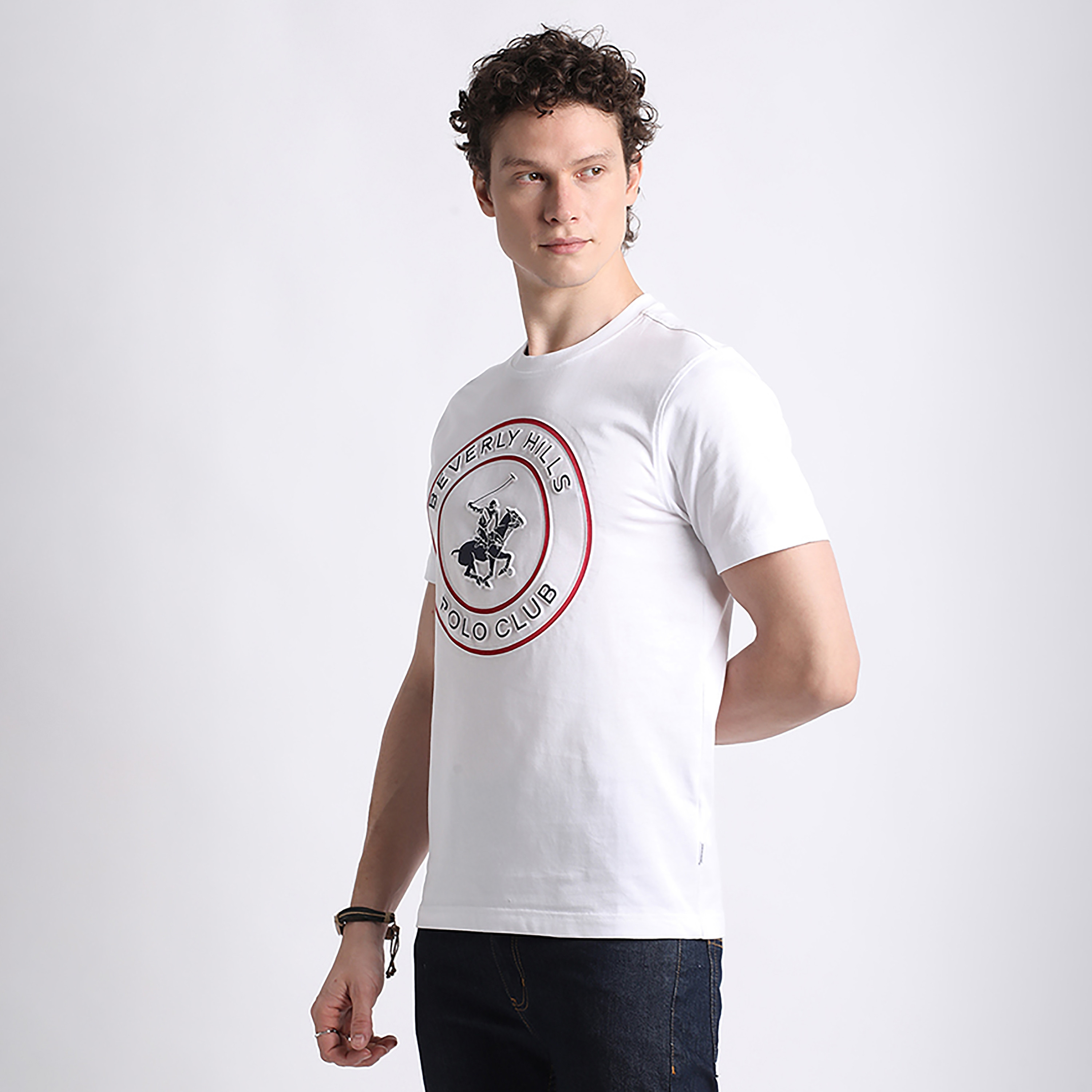 تي شيرت بيفرلي هيلز بولو كلوب بشعار العلامة التجارية وياقة دائرية وأكمام قصيرة للرجال-men-clothing-tshirtsandpolos-tshirts-image-12