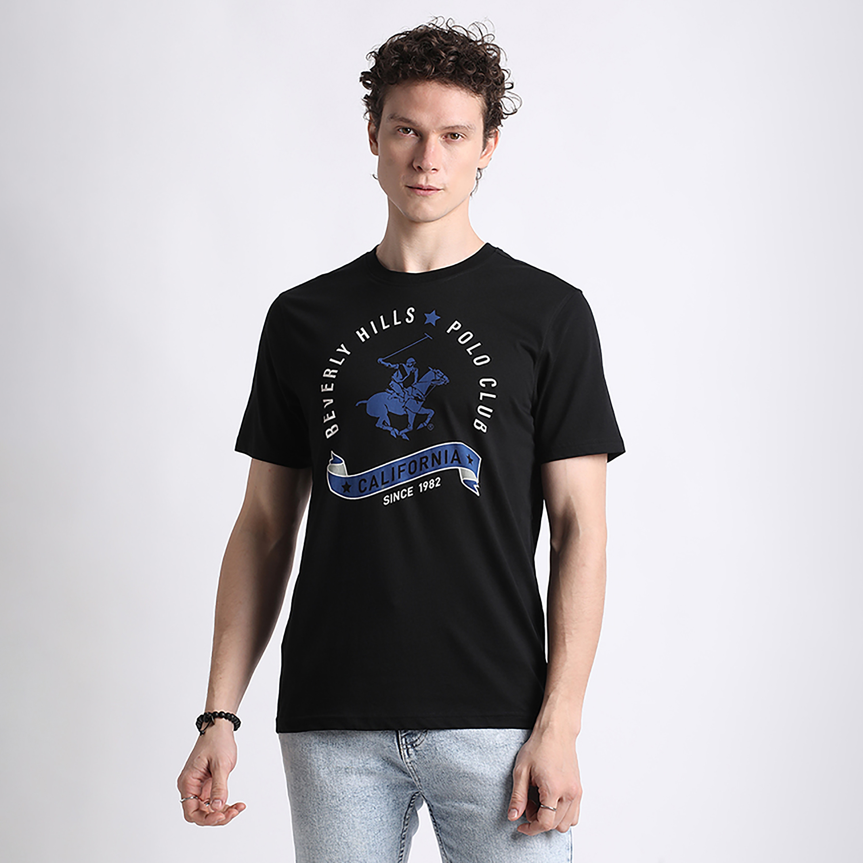 تي شيرت بيفرلي هيلز بولو كلوب بشعار العلامة التجارية وياقة دائرية وأكمام قصيرة للرجال-men-clothing-tshirtsandpolos-tshirts-image-1