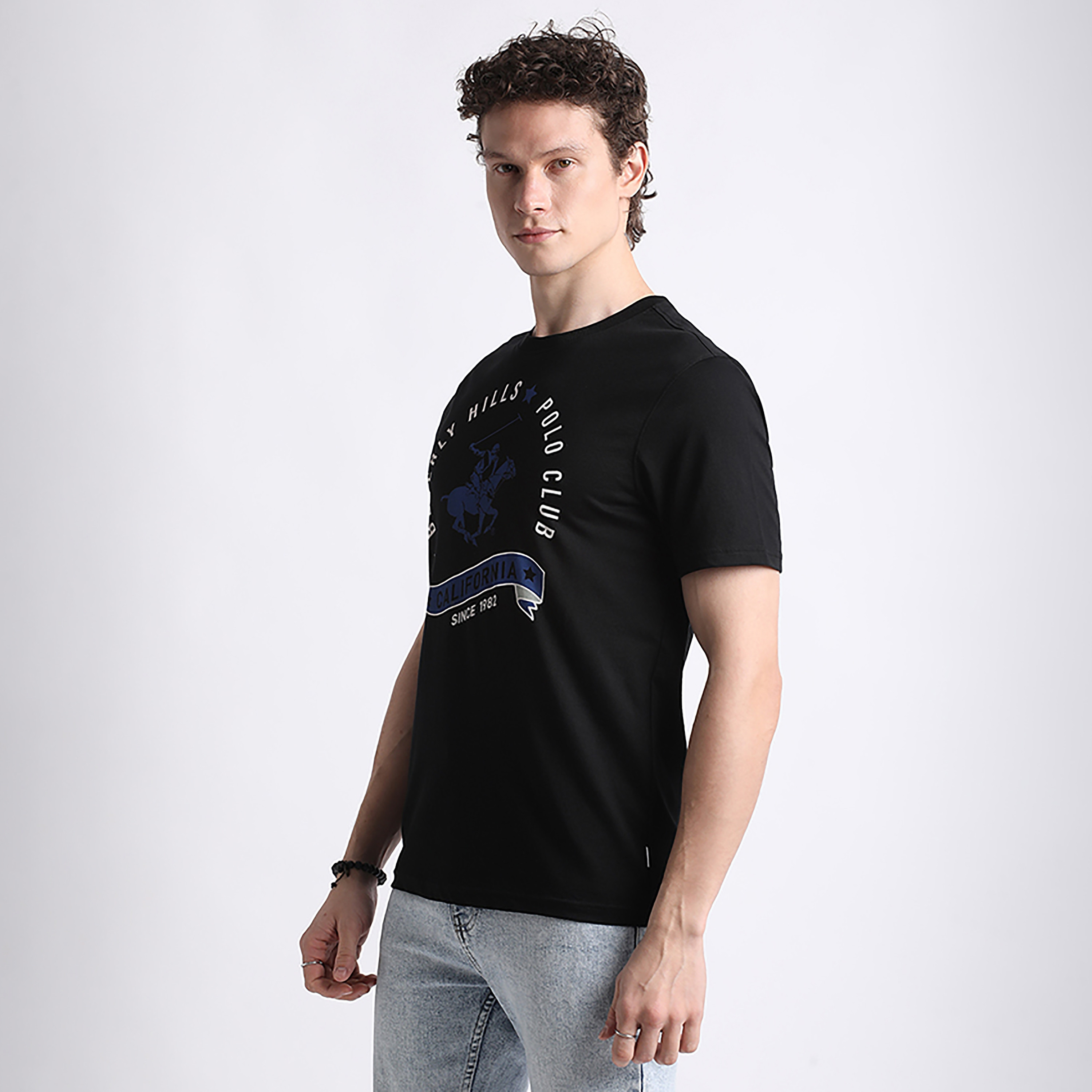 تي شيرت بيفرلي هيلز بولو كلوب بشعار العلامة التجارية وياقة دائرية وأكمام قصيرة للرجال-men-clothing-tshirtsandpolos-tshirts-image-4
