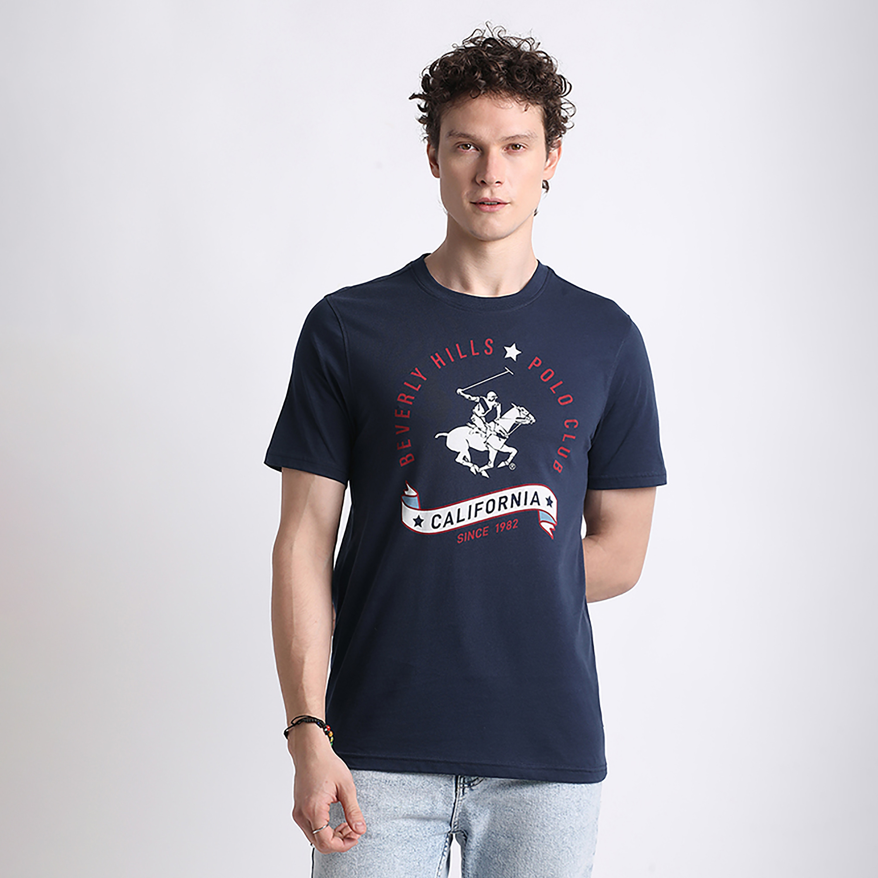 تي شيرت بيفرلي هيلز بولو كلوب بشعار العلامة التجارية وياقة دائرية وأكمام قصيرة للرجال-men-clothing-tshirtsandpolos-tshirts-image-5