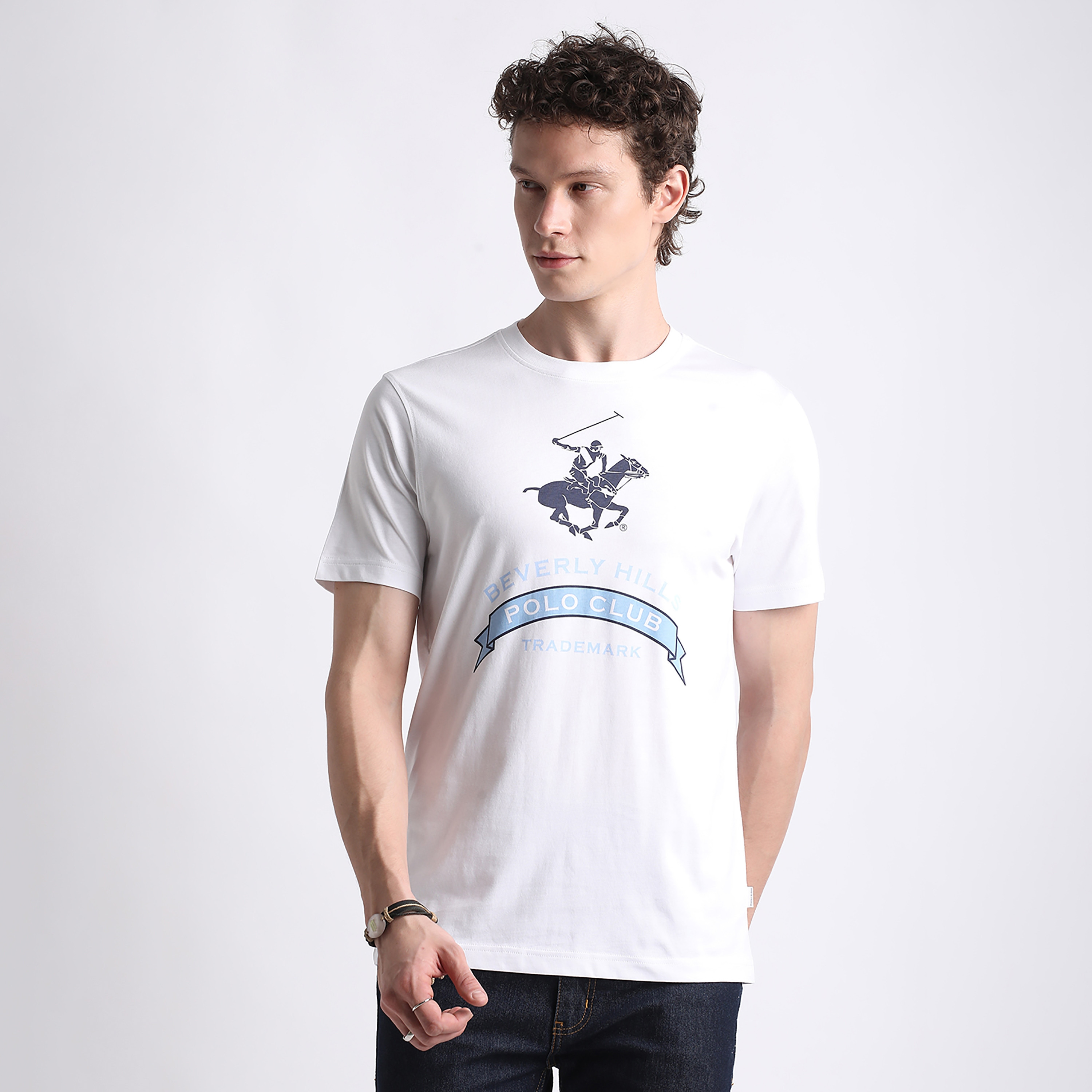 Beverly Hills Polo Club Logo Crew Neck Short Sleeves Men's T-Shirt-men-clothing-tshirtsandpolos-tshirts-image-1
