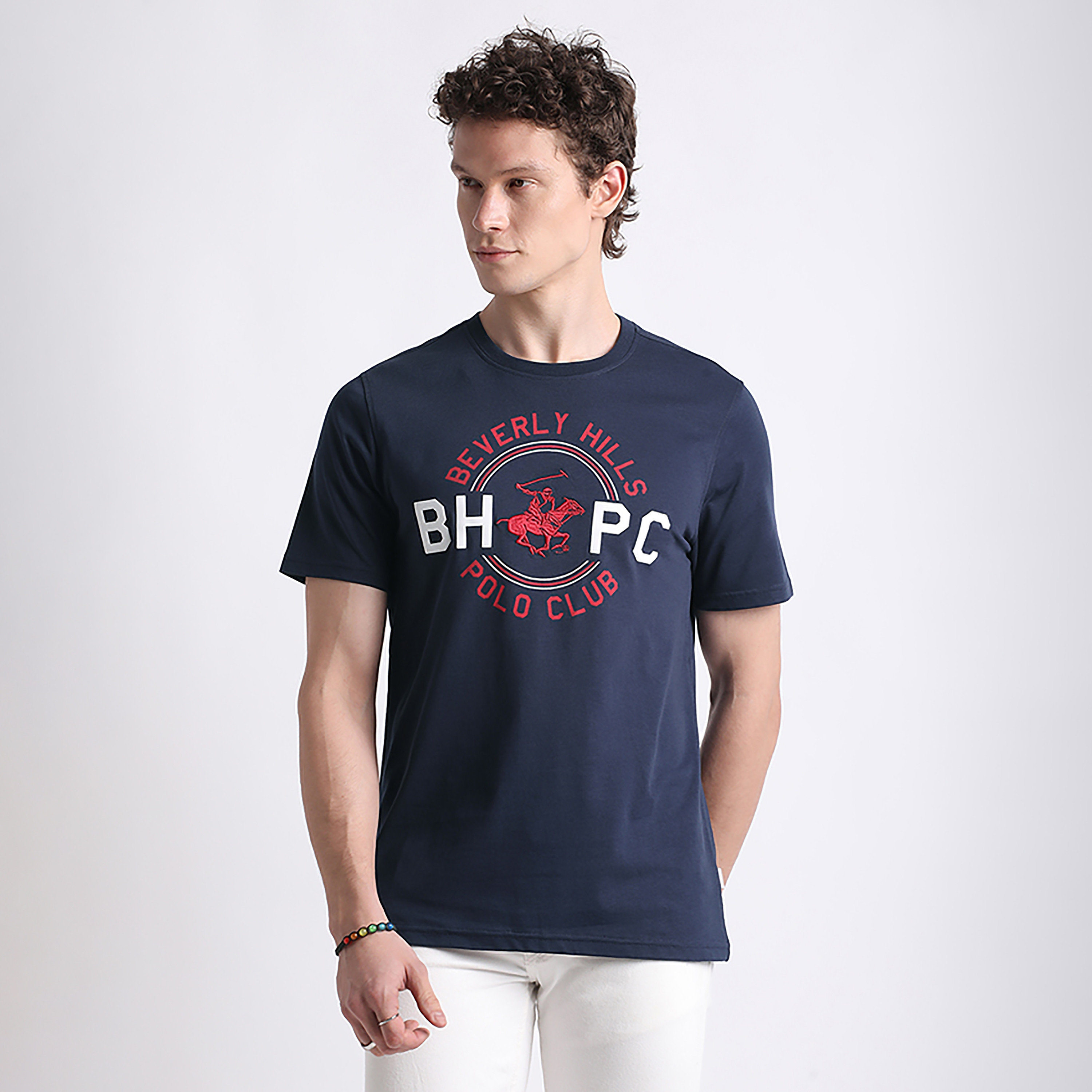 Beverly Hills Polo Club Brand Logo Round Neck Short Sleeve Men's T-Shirt-men-clothing-tshirtsandpolos-tshirts-image-1