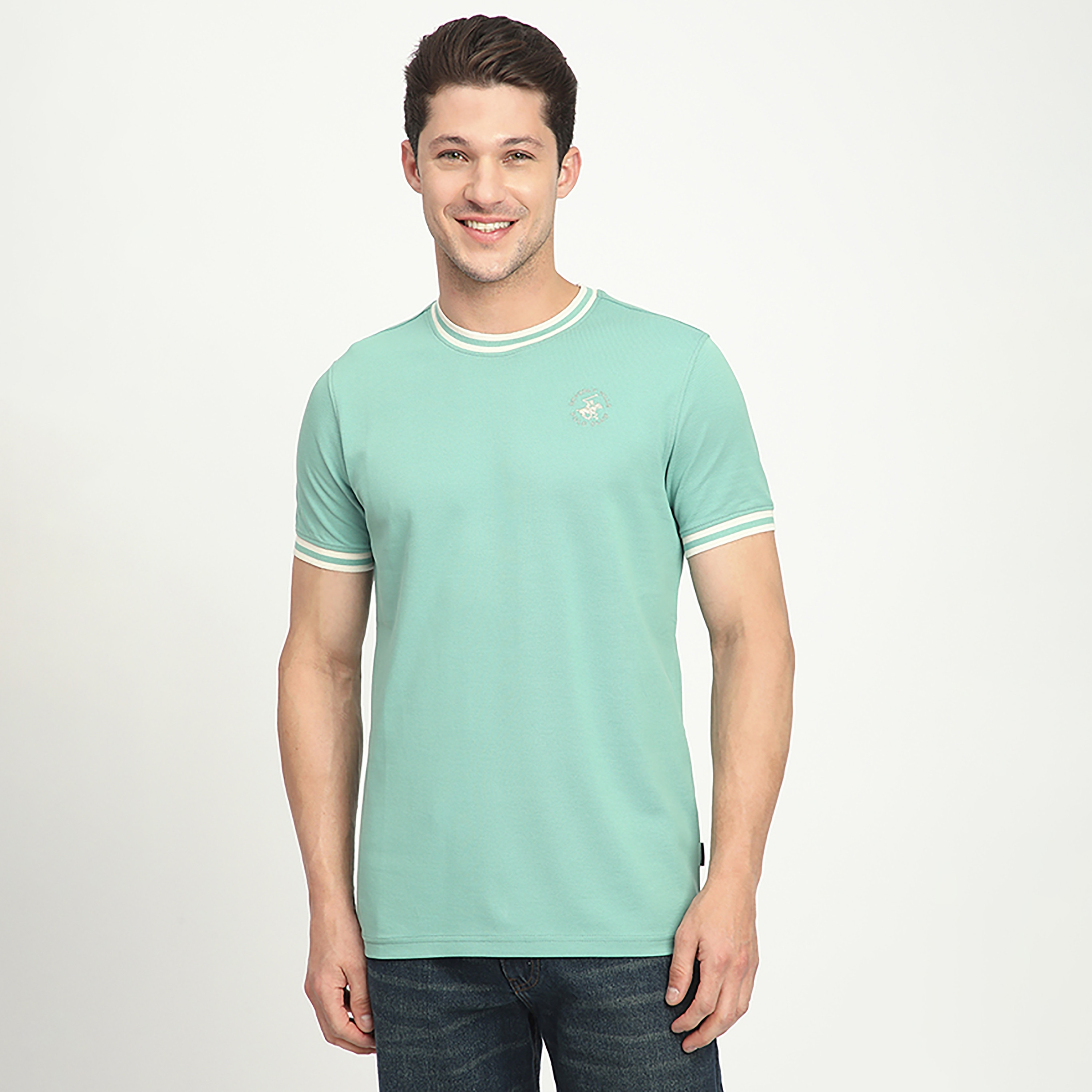 تي شيرت رجالي سادة برقبة دائرية وأكمام قصيرة من بيفرلي هيلز بولو كلوب-men-clothing-tshirtsandpolos-tshirts-image-1