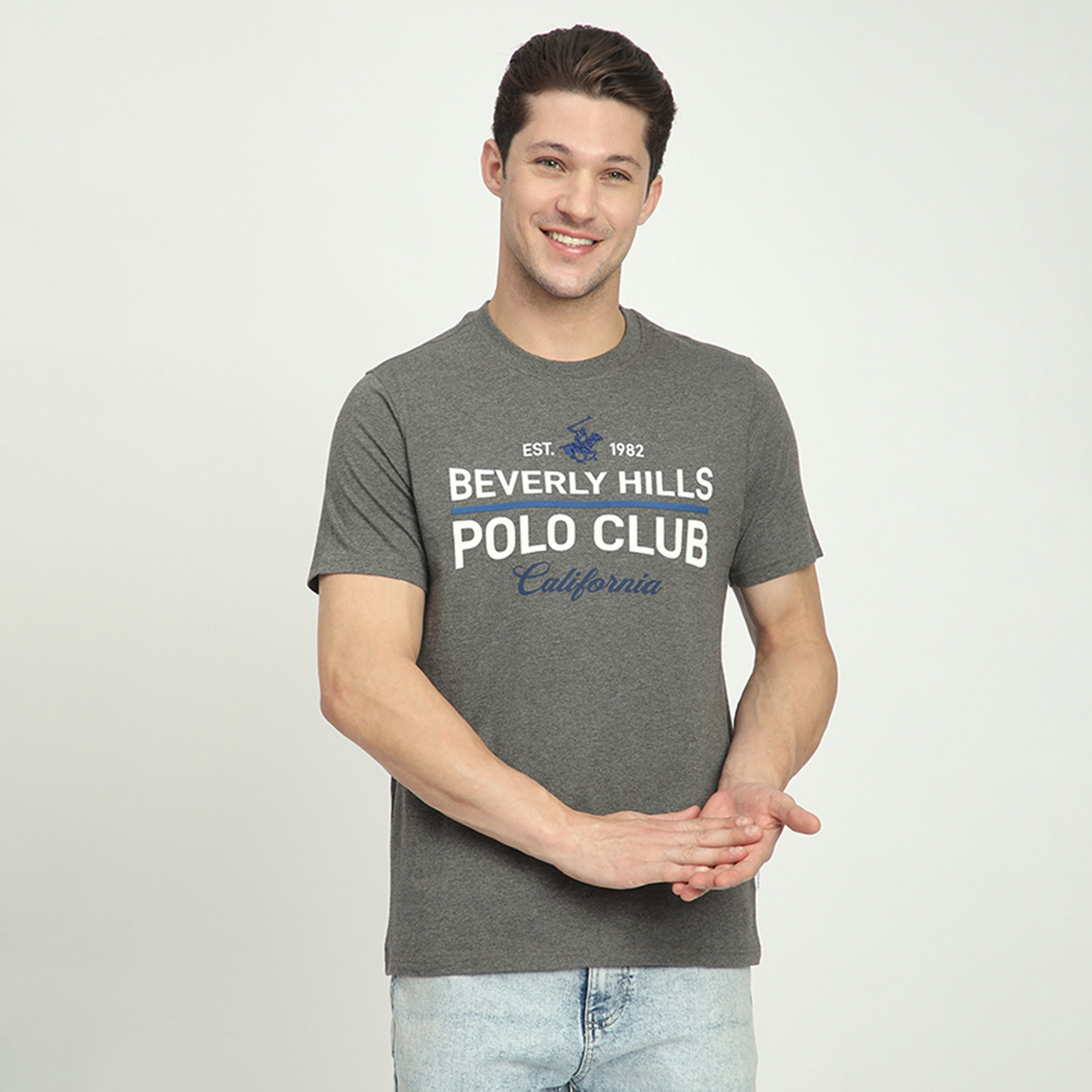 Beverly Hills Polo Club Logo Print Crew Neck Short Sleeves Men's T-Shirt-men-clothing-tshirtsandpolos-tshirts-image-1