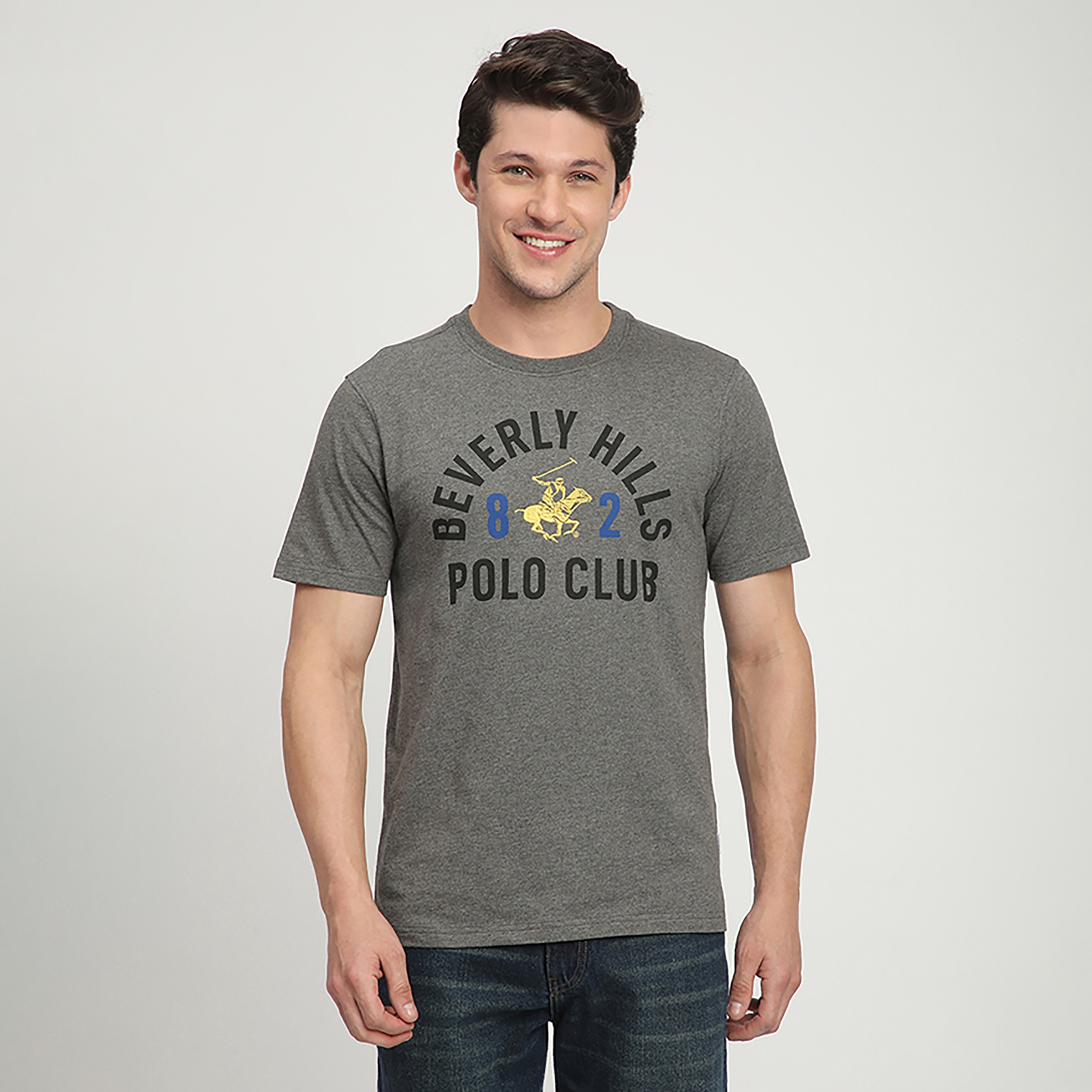 تي شيرت رجالي بأكمام قصيرة ورقبة دائرية وطبعة شعار من بيفرلي هيلز بولو كلوب-men-clothing-tshirtsandpolos-tshirts-image-1