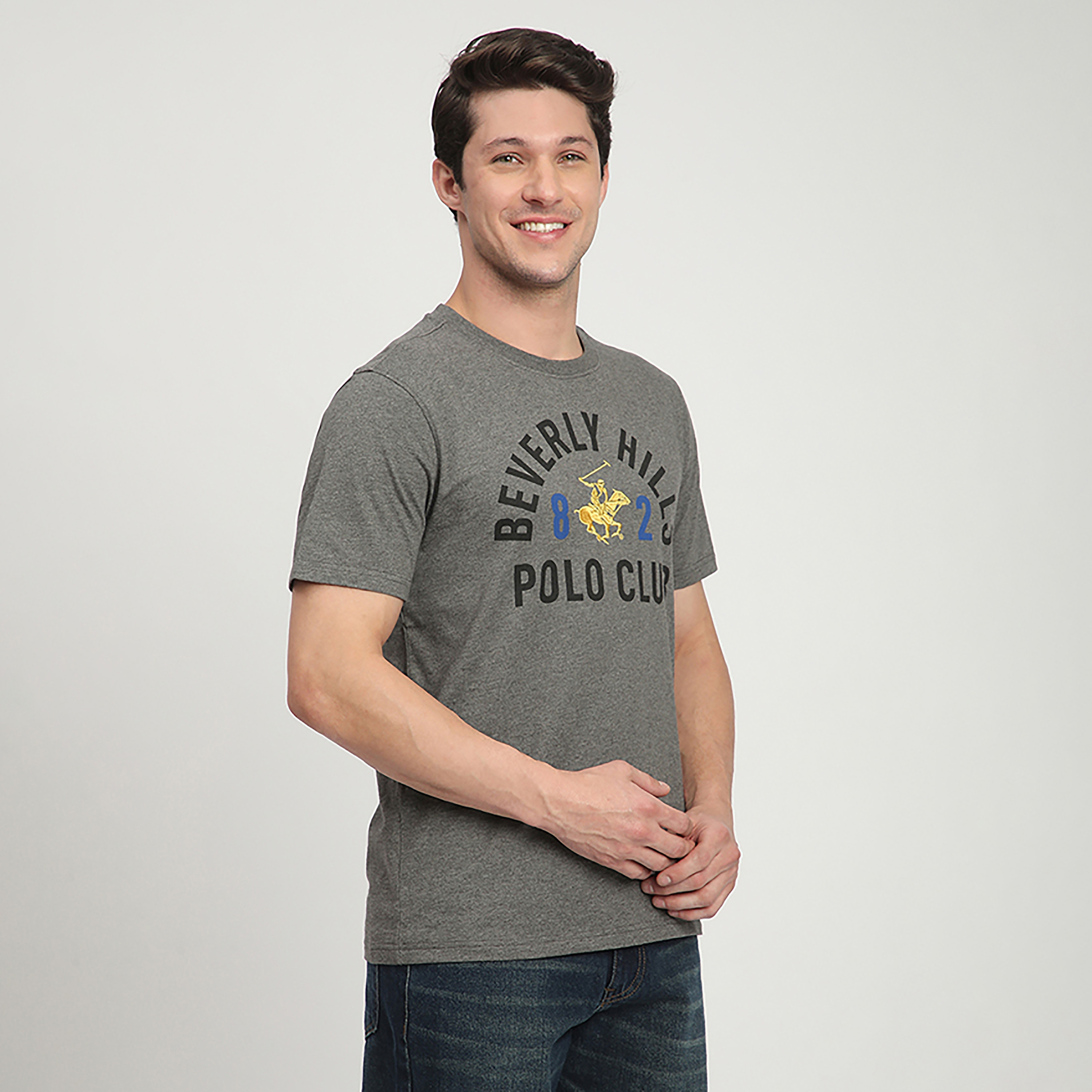 Beverly Hills Polo Club Logo Print Crew Neck Short Sleeves Men's T-Shirt-men-clothing-tshirtsandpolos-tshirts-image-3