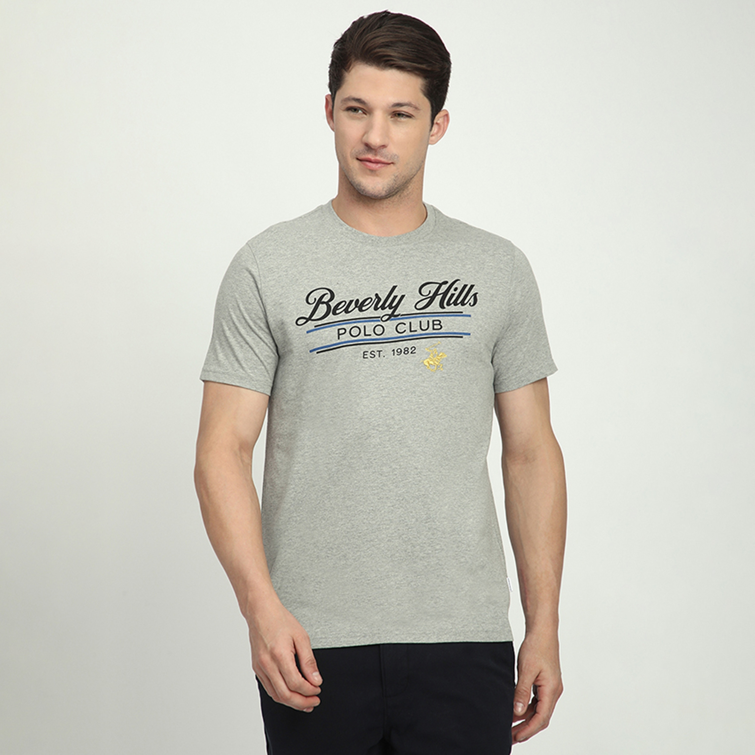 تي شيرت بيفرلي هيلز بولو كلوب مطبوع عليه شعار وياقة دائرية وأكمام قصيرة للرجال-men-clothing-tshirtsandpolos-tshirts-image-5