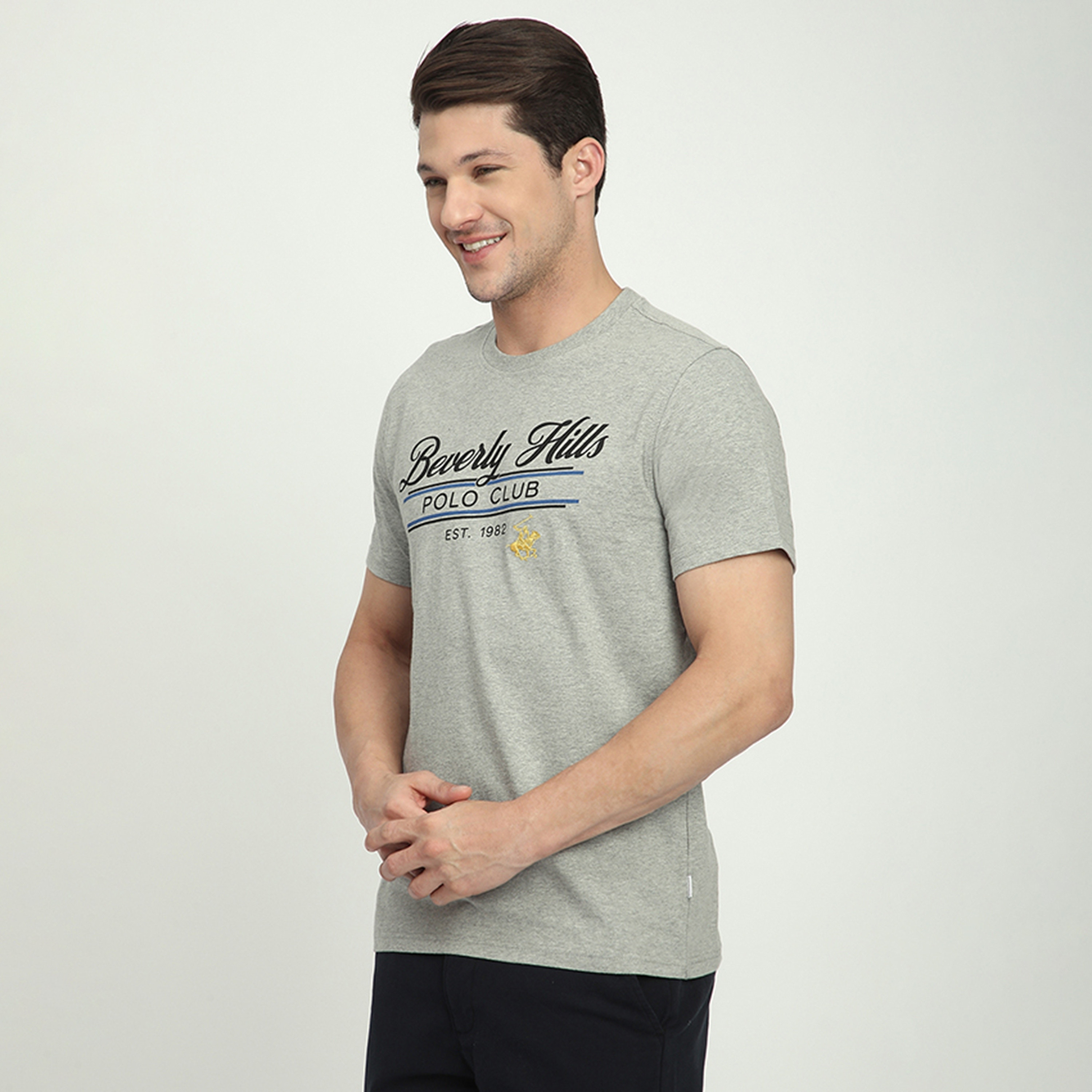 تي شيرت بيفرلي هيلز بولو كلوب مطبوع عليه شعار وياقة دائرية وأكمام قصيرة للرجال-men-clothing-tshirtsandpolos-tshirts-image-6