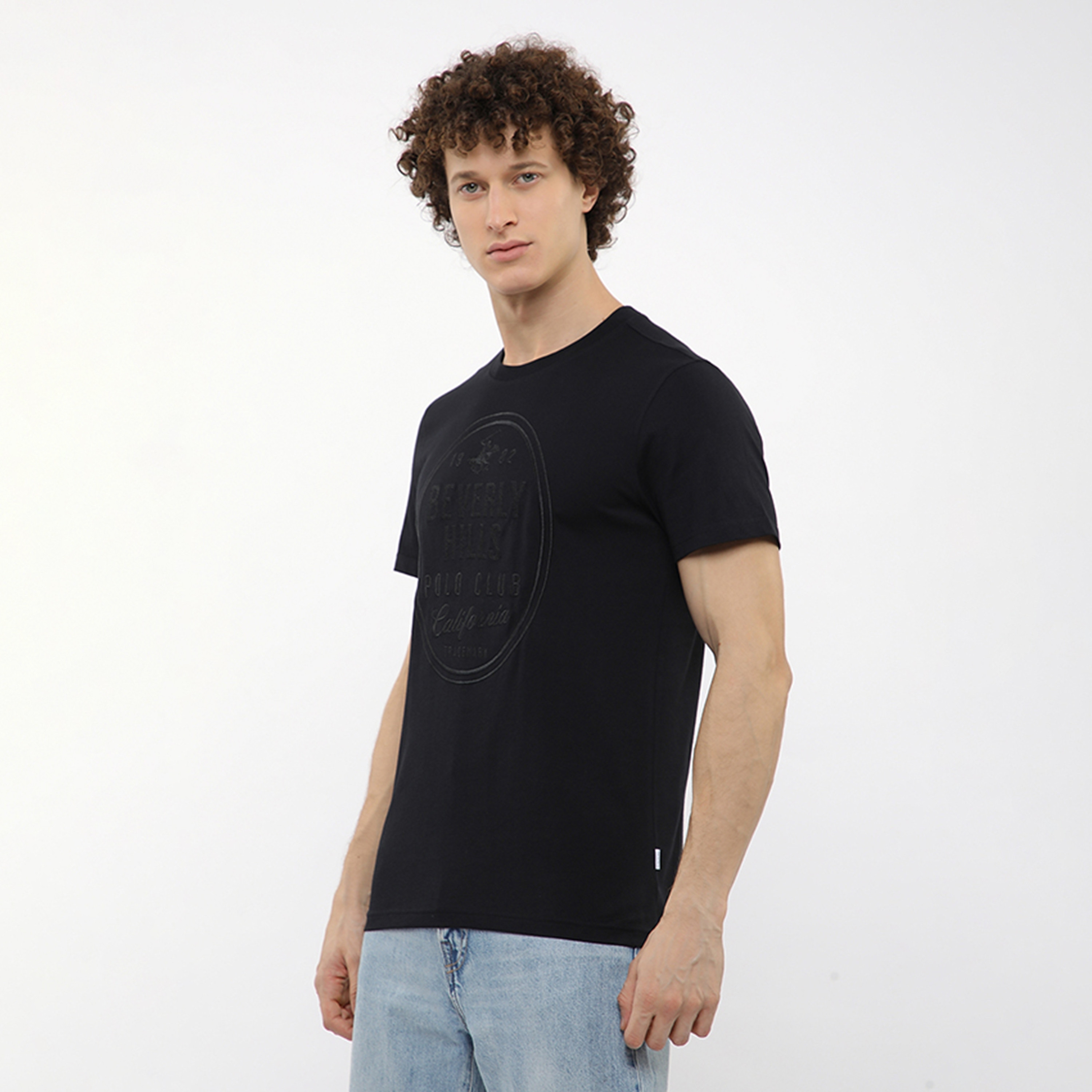 Beverly Hills Polo Club Embroidered Logo Crew Neck Short Sleeves Men's T-Shirt-men-clothing-tshirtsandpolos-tshirts-image-2