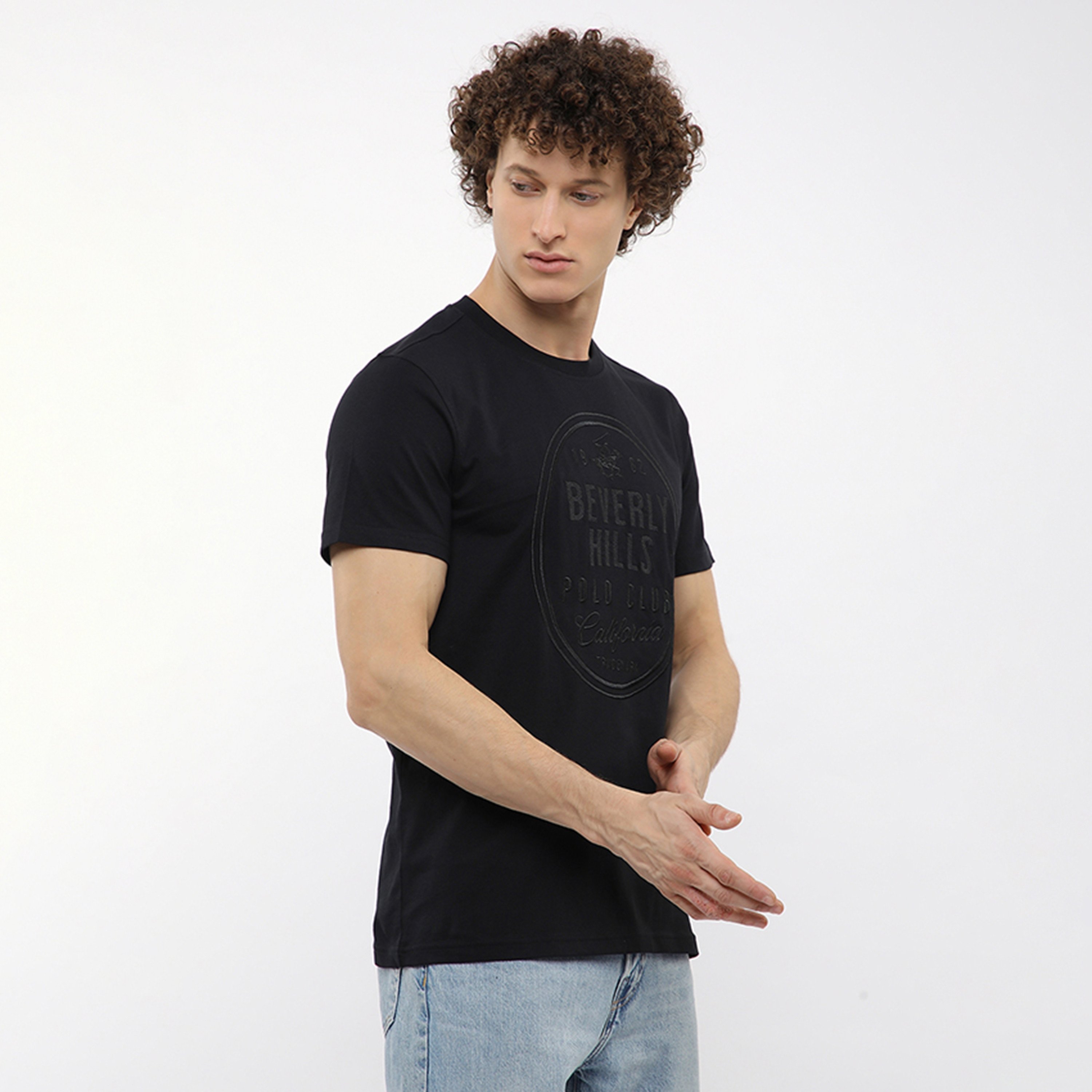 Beverly Hills Polo Club Embroidered Logo Crew Neck Short Sleeves Men's T-Shirt-men-clothing-tshirtsandpolos-tshirts-image-3