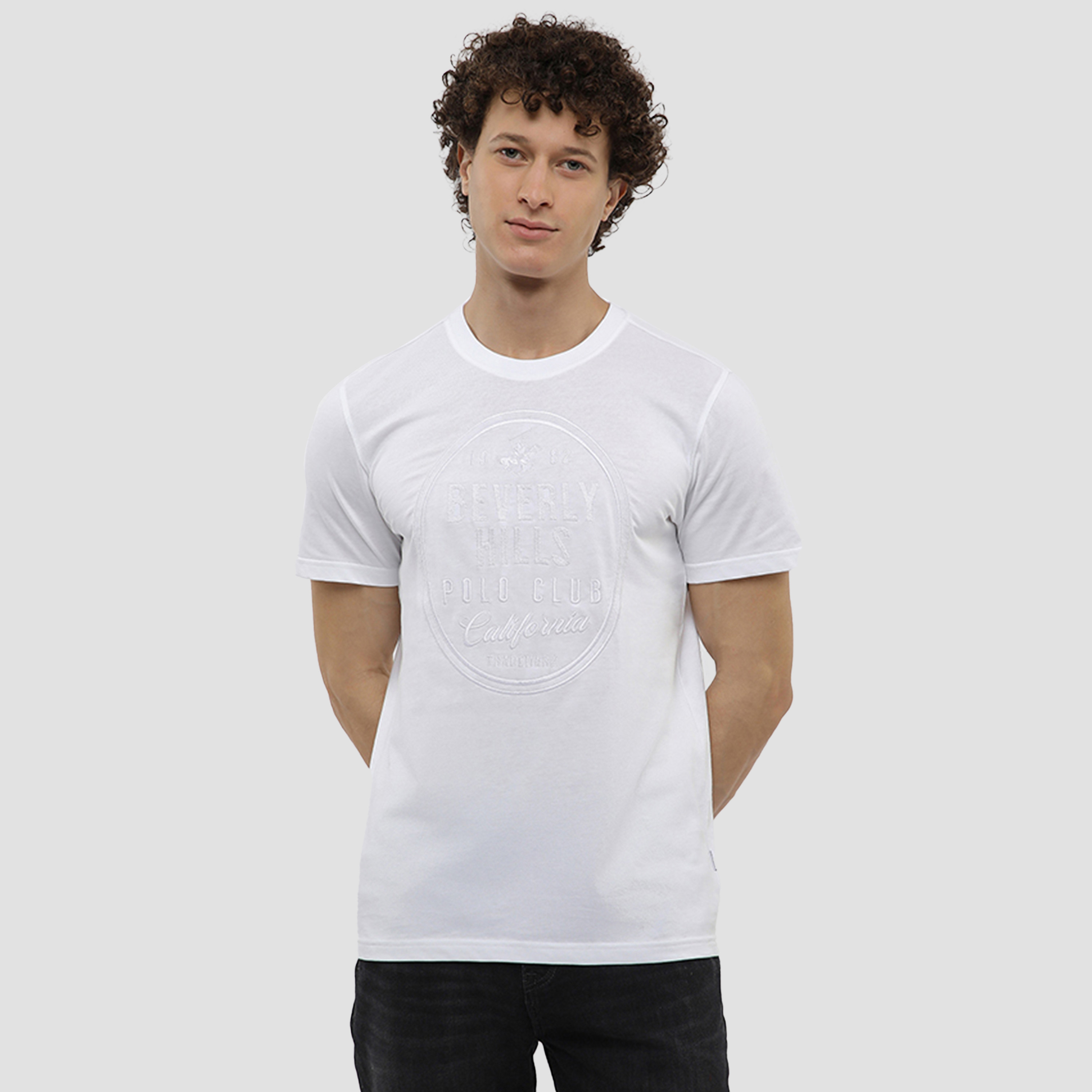 تي شيرت رجالي بياقة دائرية وأكمام قصيرة وشعار مطرز من بيفرلي هيلز بولو كلوب-men-clothing-tshirtsandpolos-tshirts-image-4